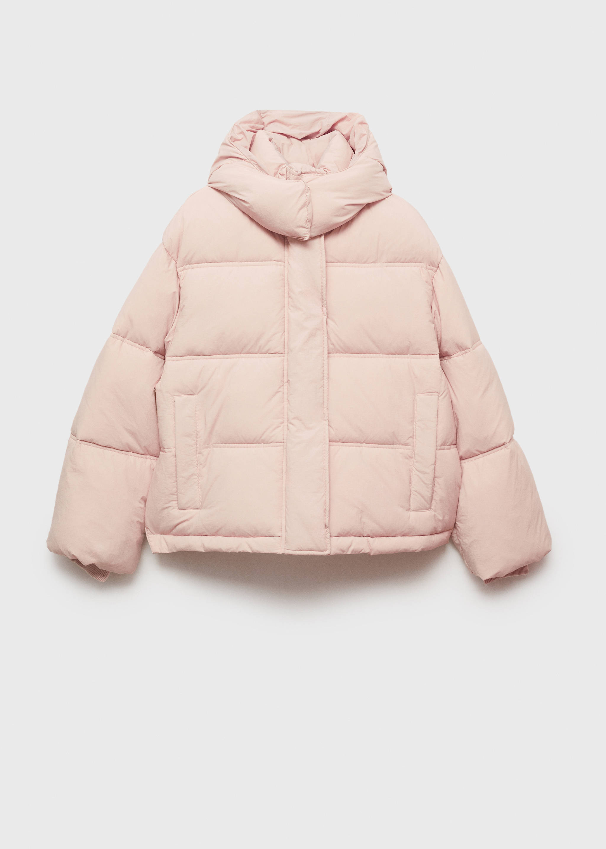Short padded hooded anorak - Article without model