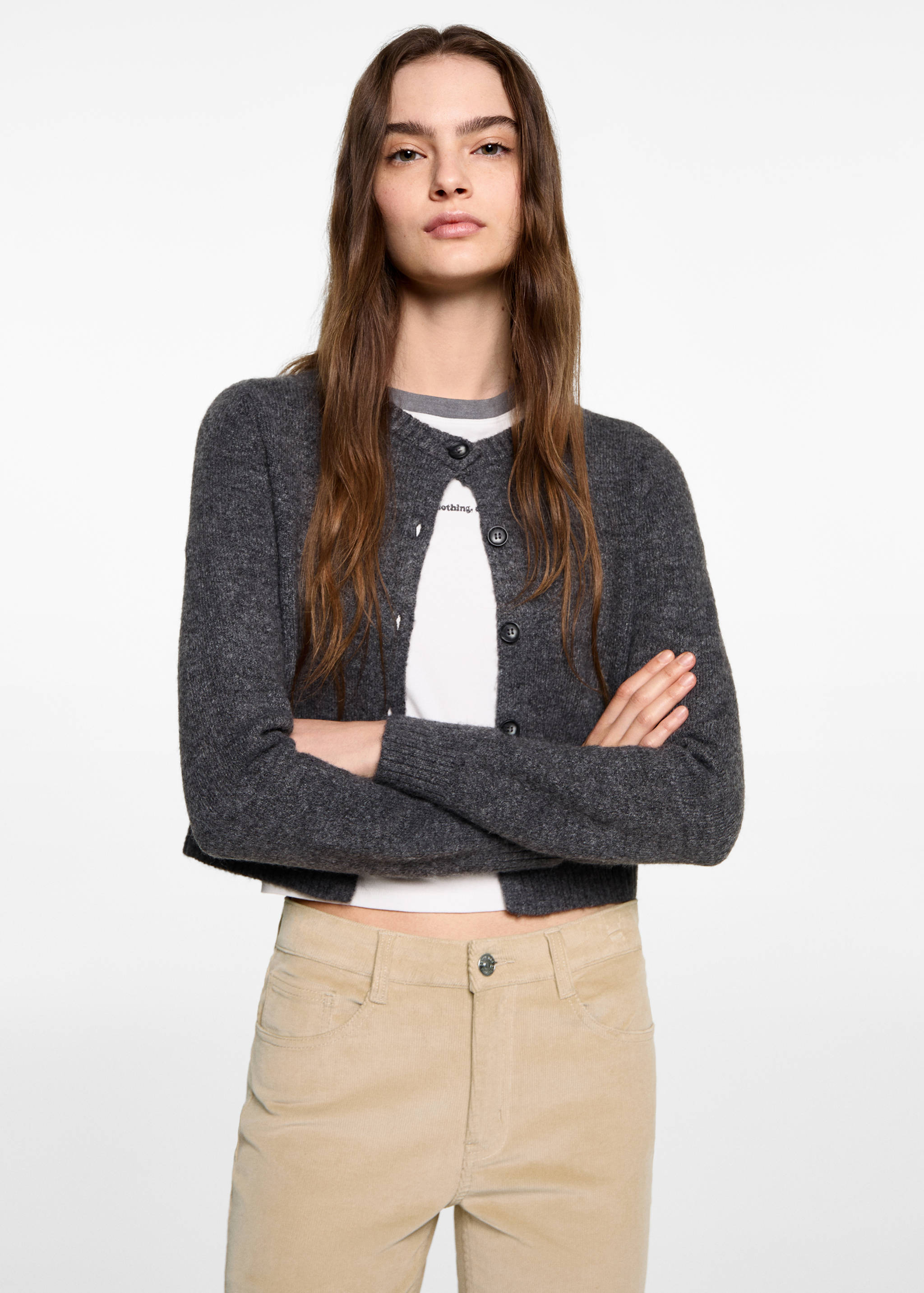 Flared corduroy trousers - Medium plane