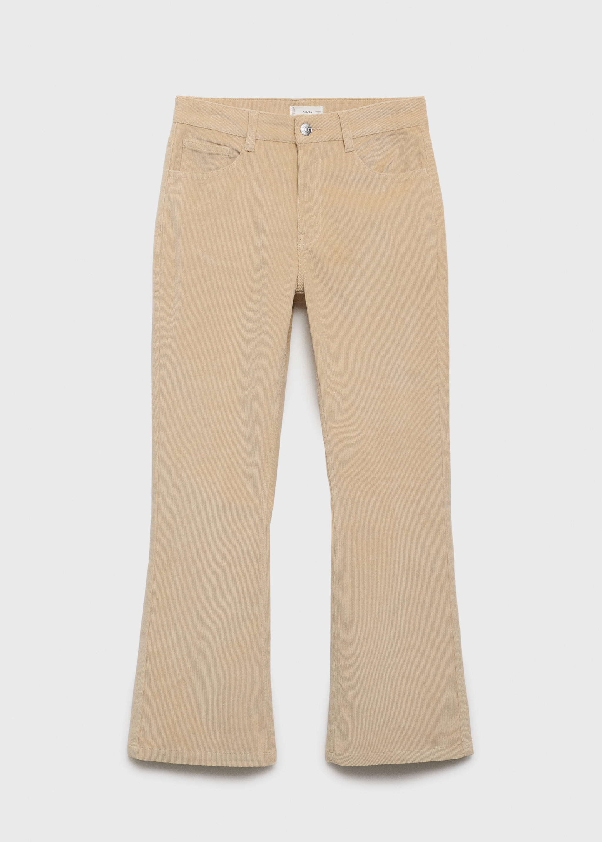 Pantalon flare micro-velours côtelé - Article sans modèle