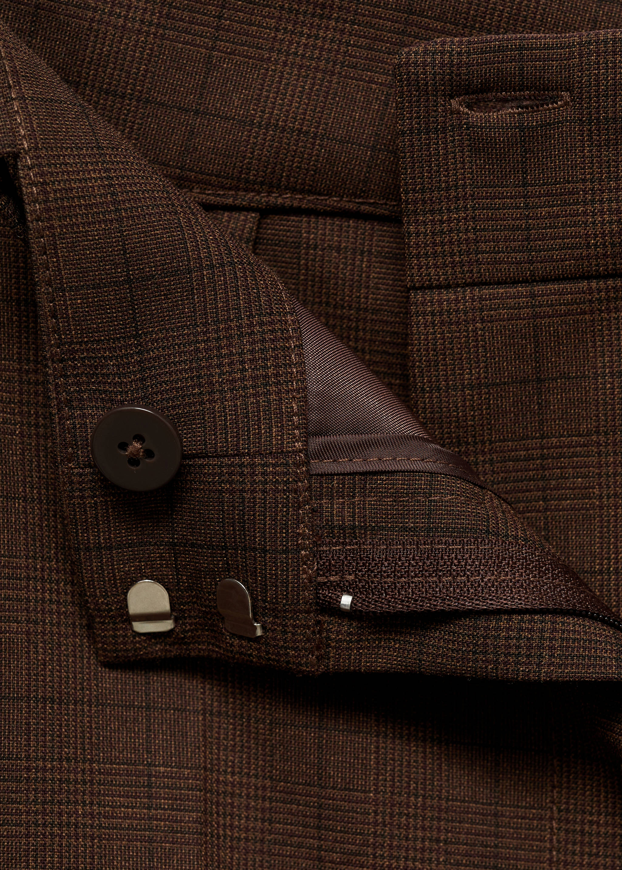 Прямые брюки в клетку - Деталь изделия 0