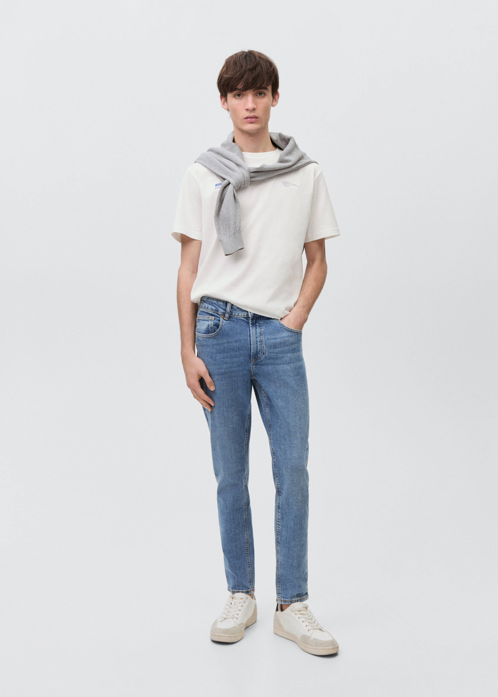 Printed cotton-blend T-shirt - General plane