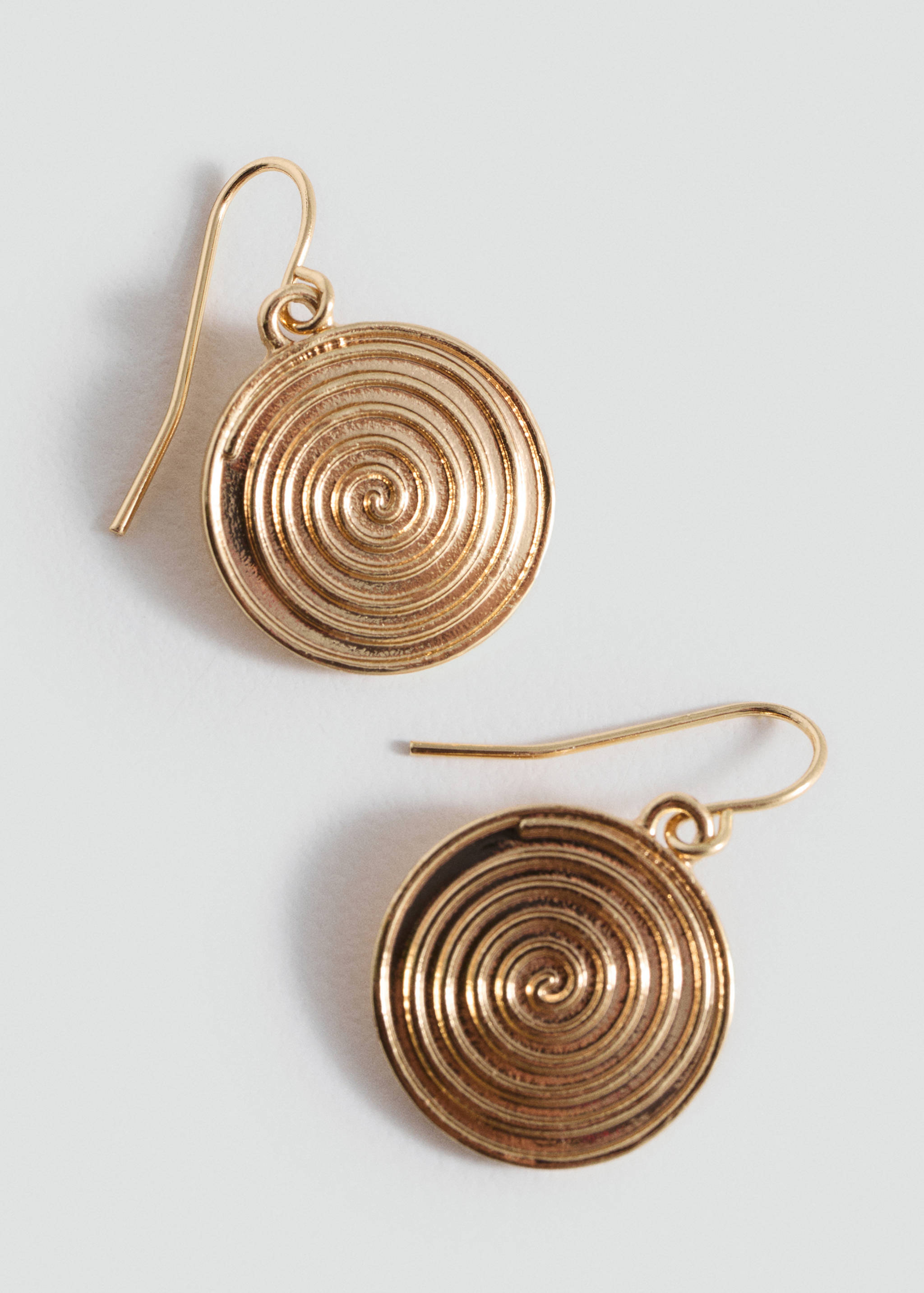 Embossed spiral earrings - Medium plane