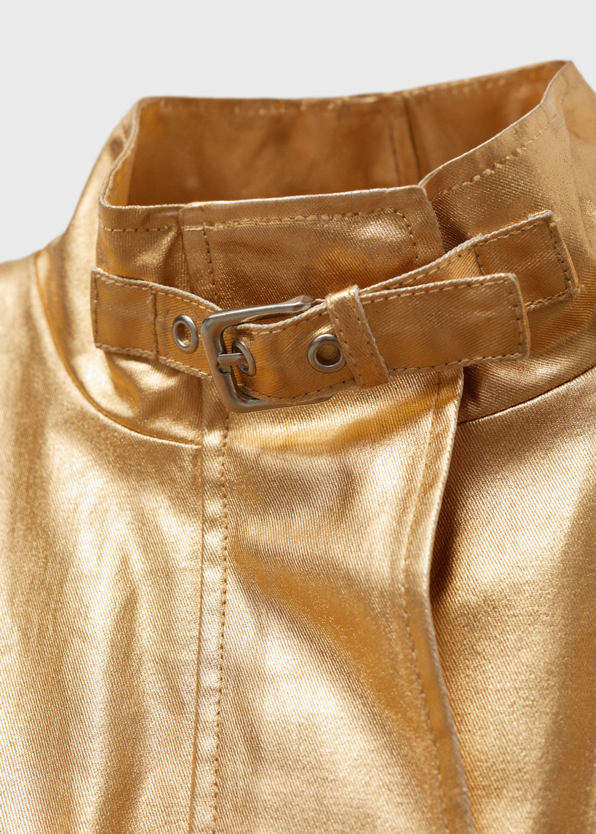 Veste bomber en jean métallisée - Détail de l'article 8