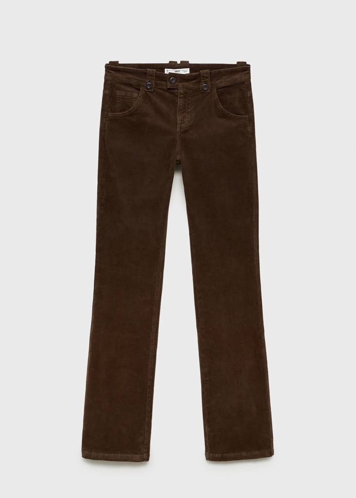 Flared corduroy trousers — Brown