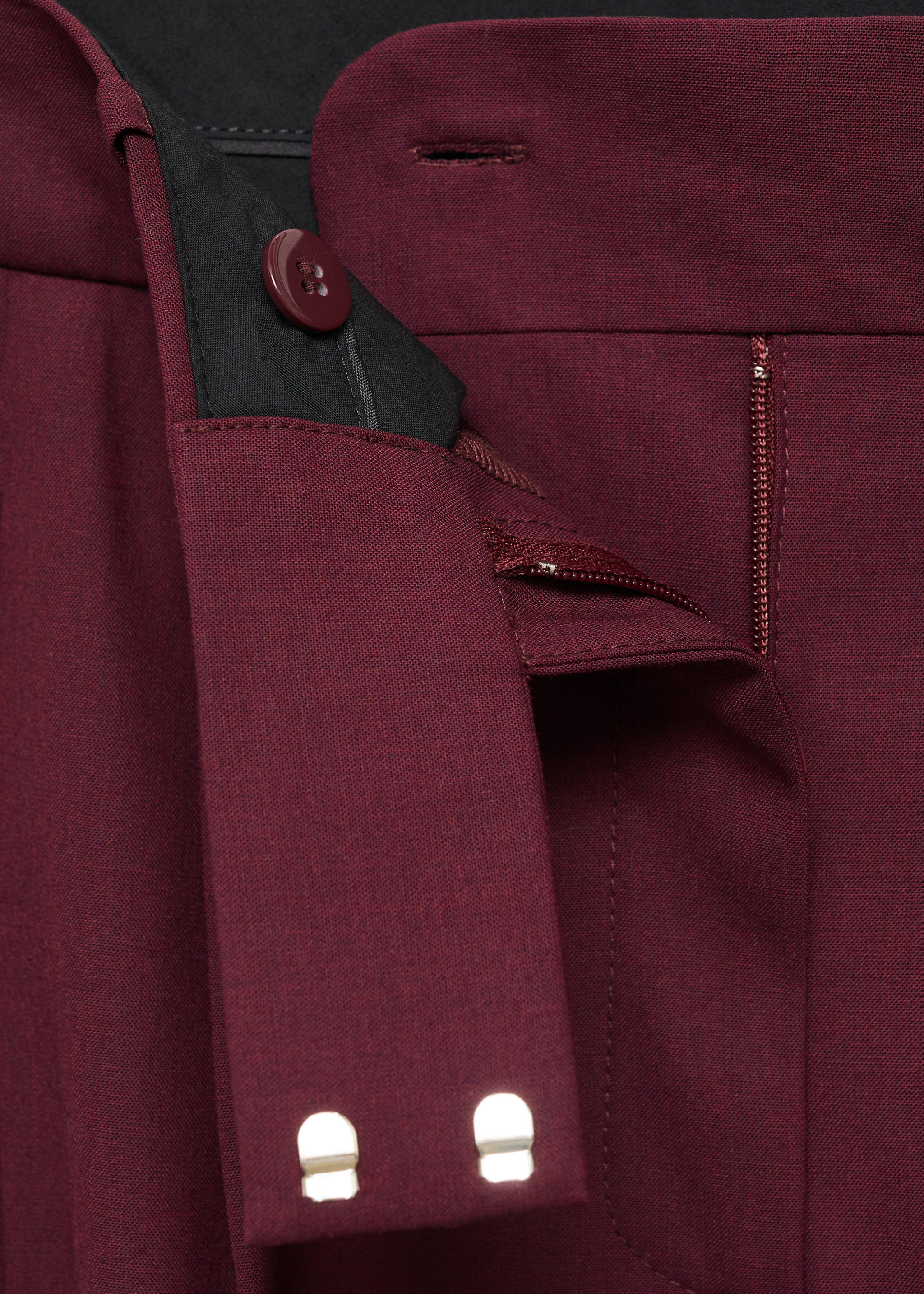 Wide leg pleated wool trousers - Details of the article 0