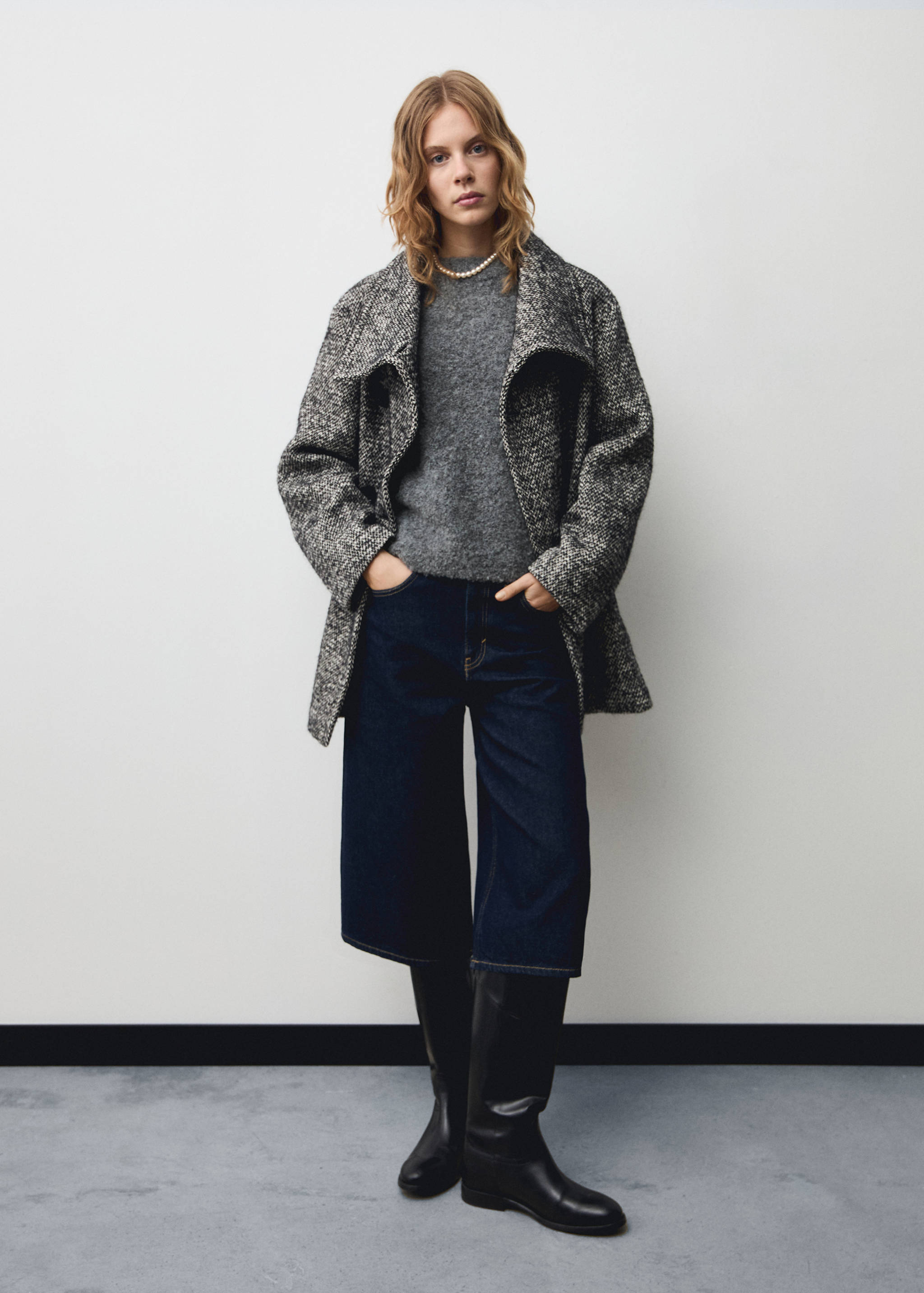 Pull en maille à col rond - Plan général