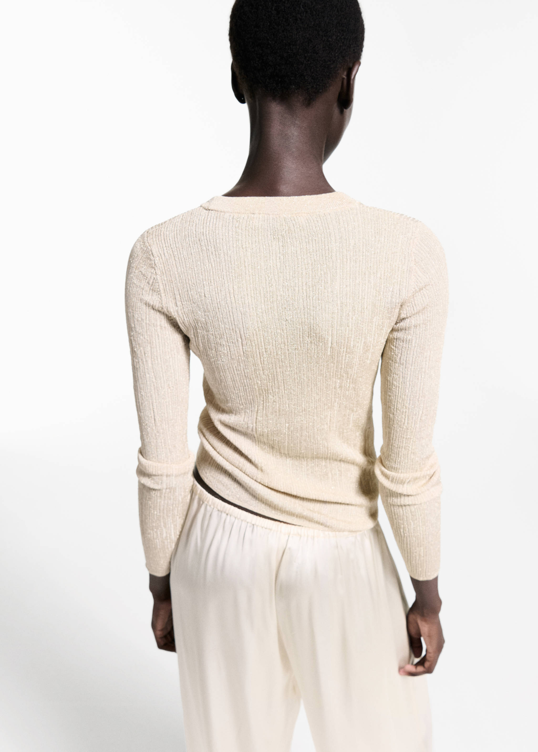 Crewneck lurex sweater - Reverse of the article
