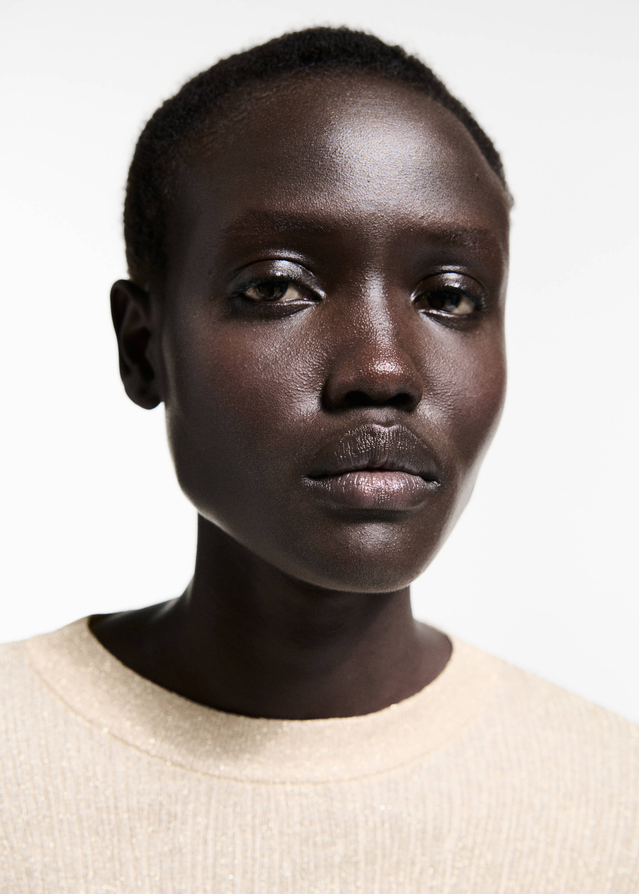 Crewneck lurex sweater - Details of the article 1