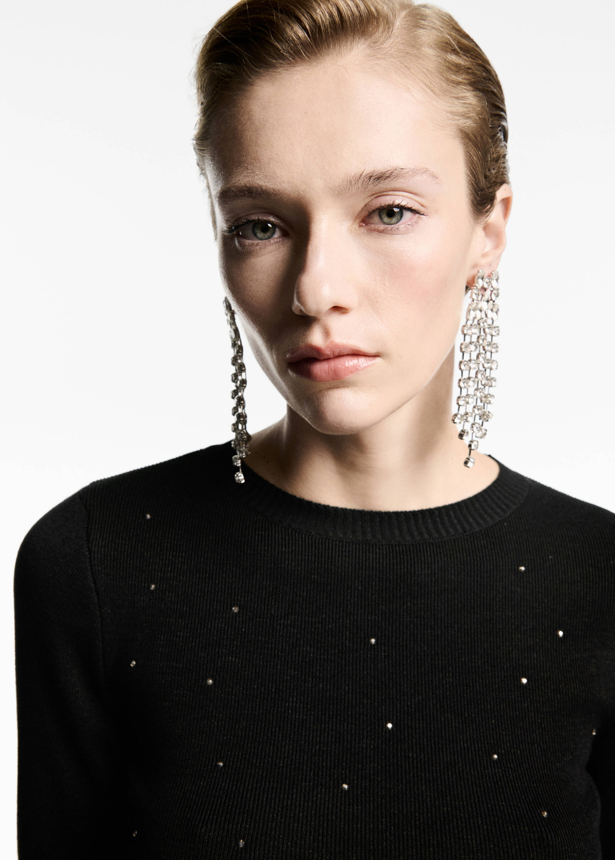 水钻短款套衫 - null