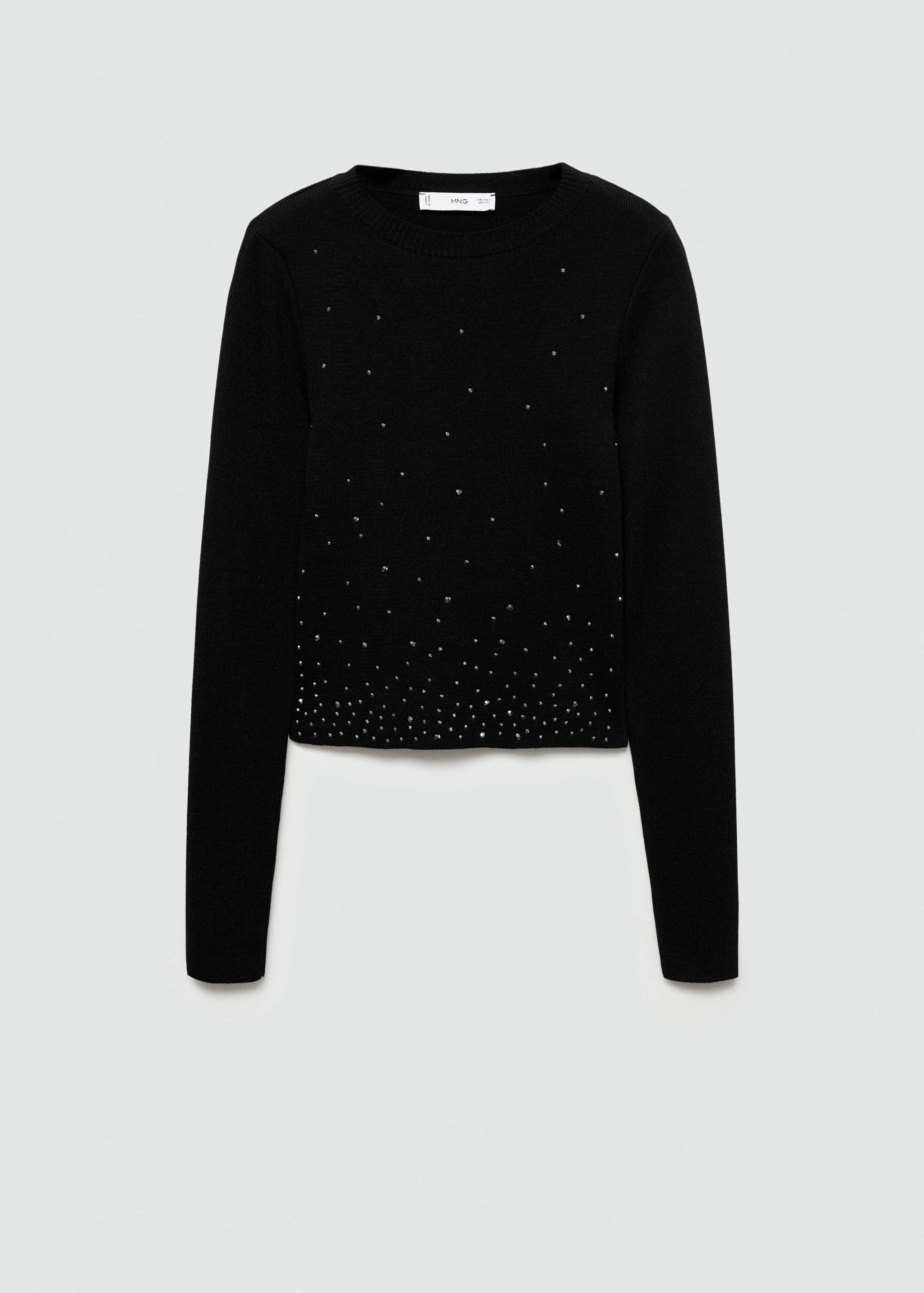 Cropped sweater with rhinestones - Article without model