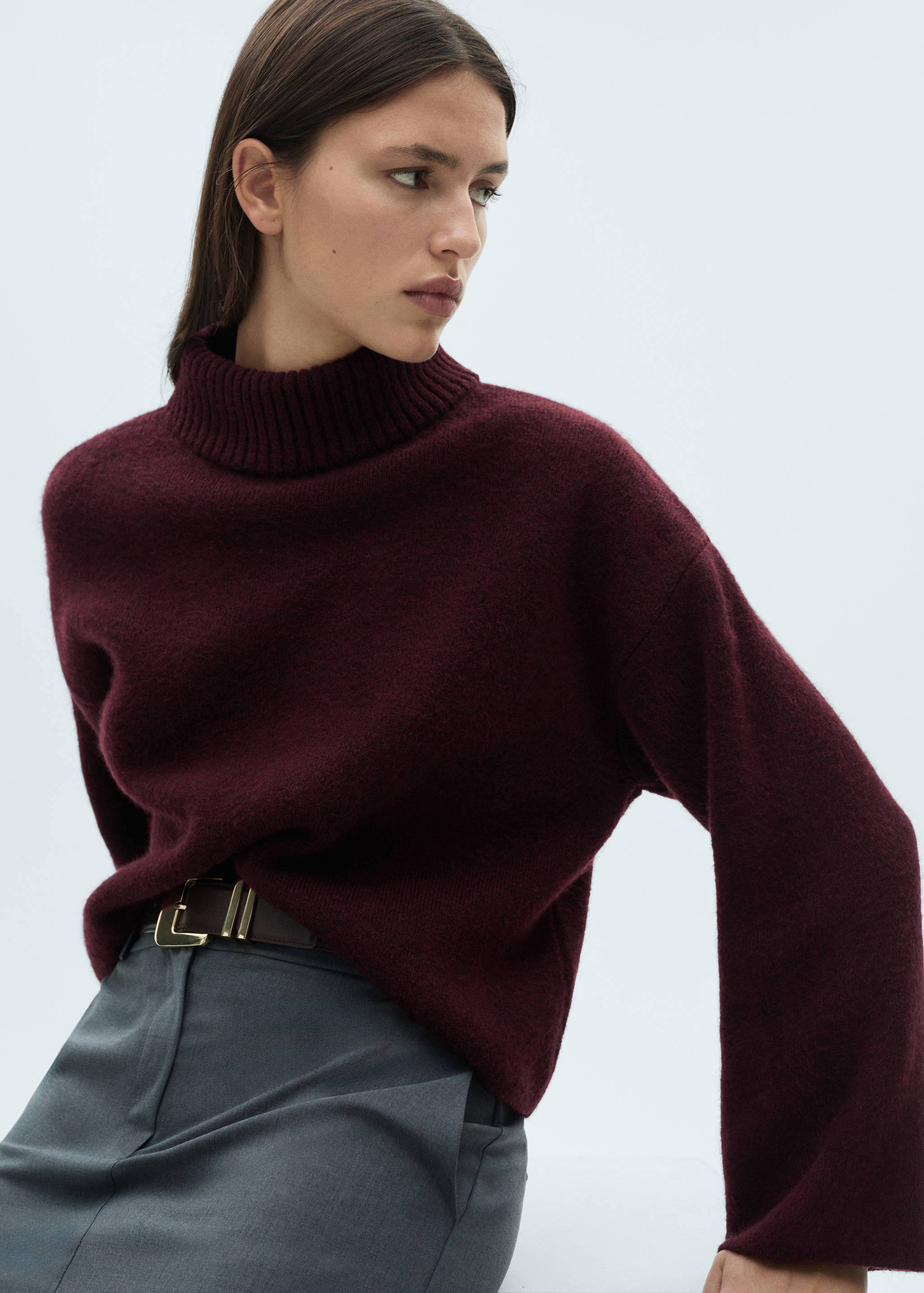 Turtleneck knitted sweater - Medium plane