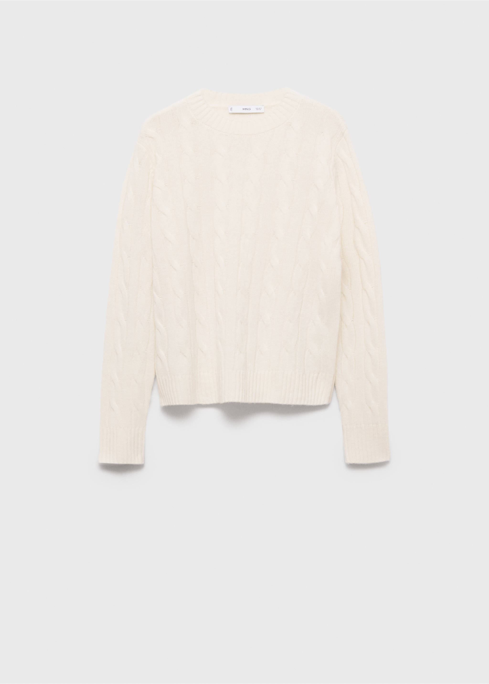 Braided wool sweater - Article without model, Ecru. Ref: 77019068-00.
