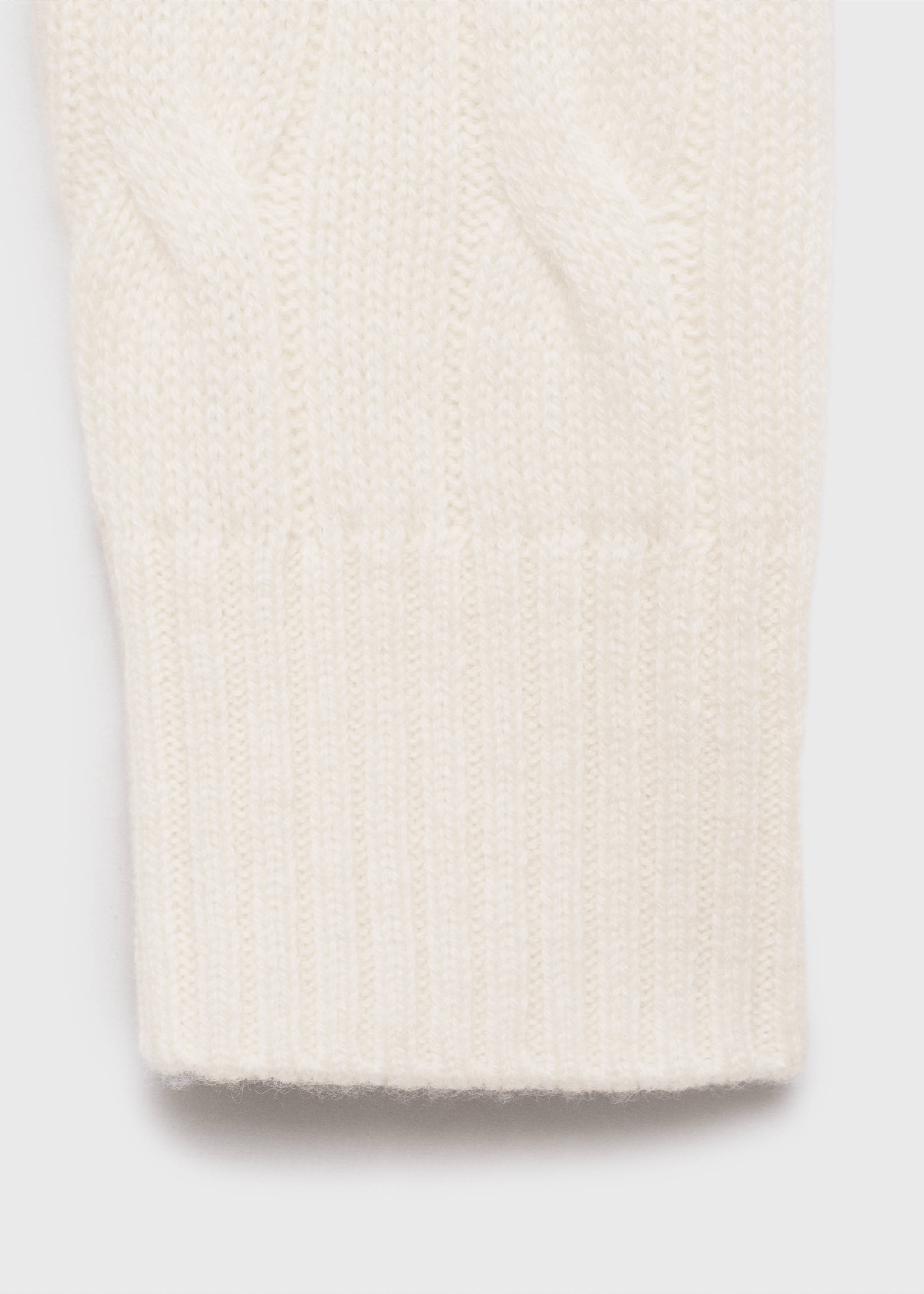 Braided wool sweater - Details of the article 0, Ecru. Ref: 77019068-00.