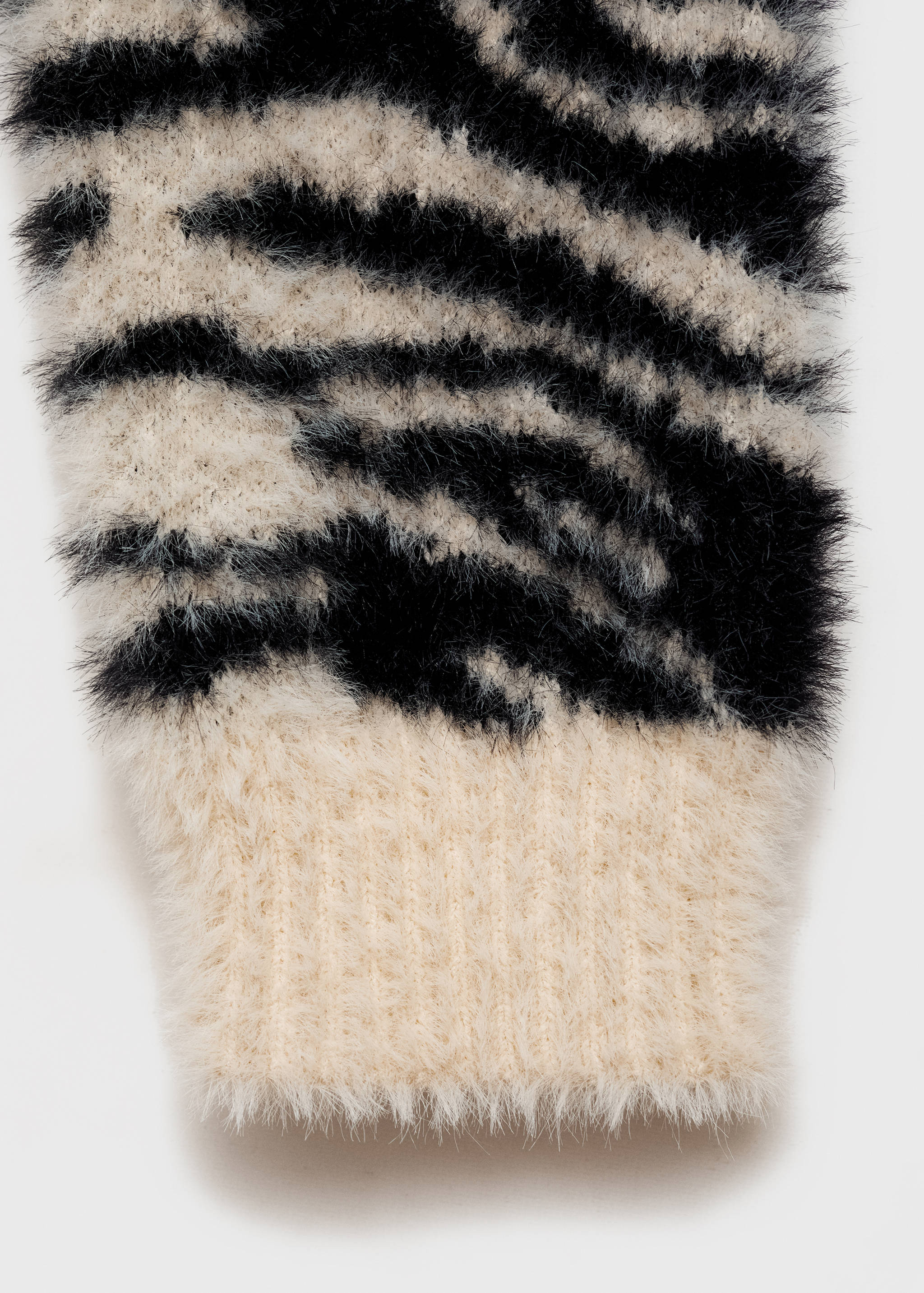Faux-fur zebra-print sweater - Details of the article 0