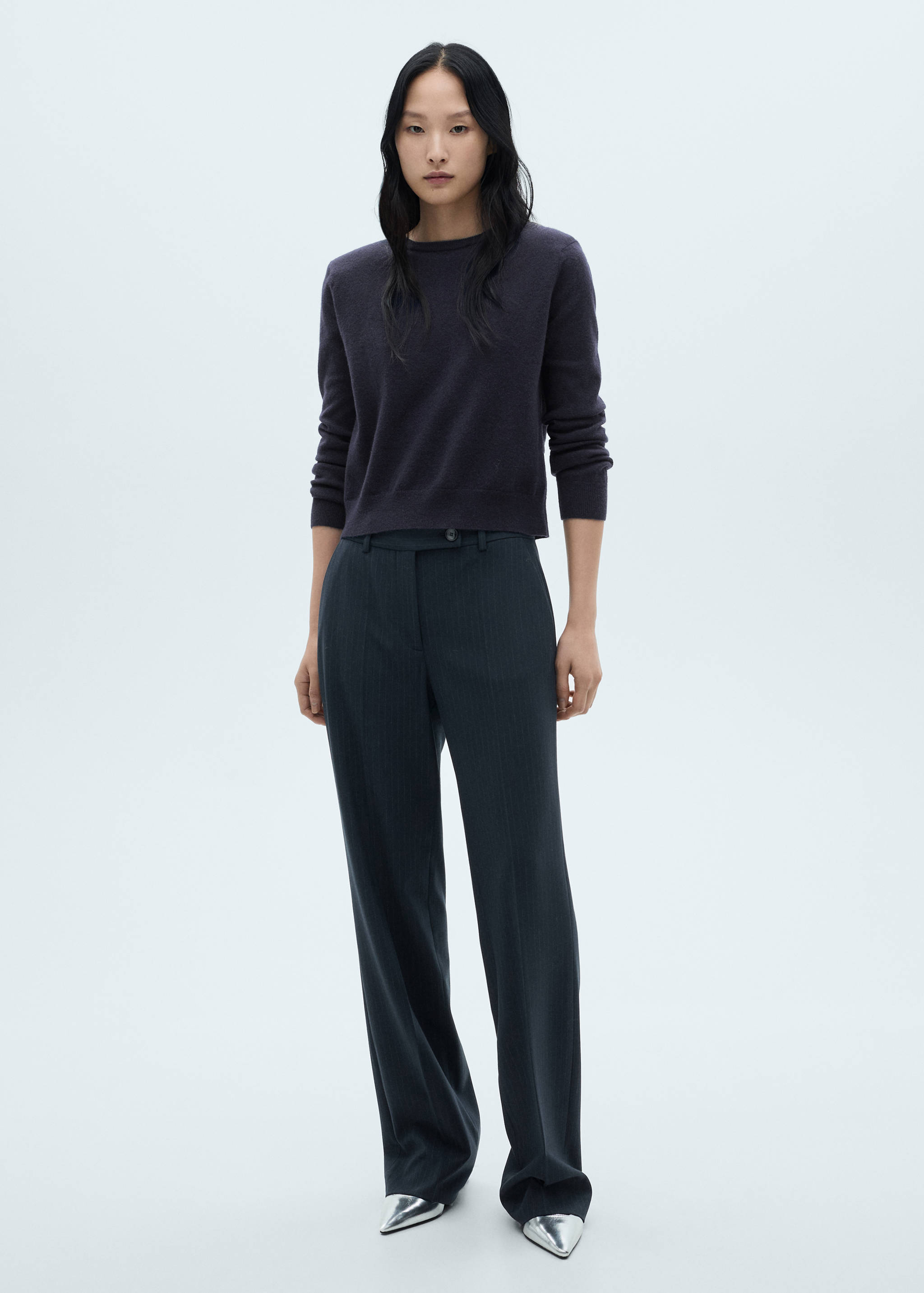 Pull en maille à col rond - Plan général