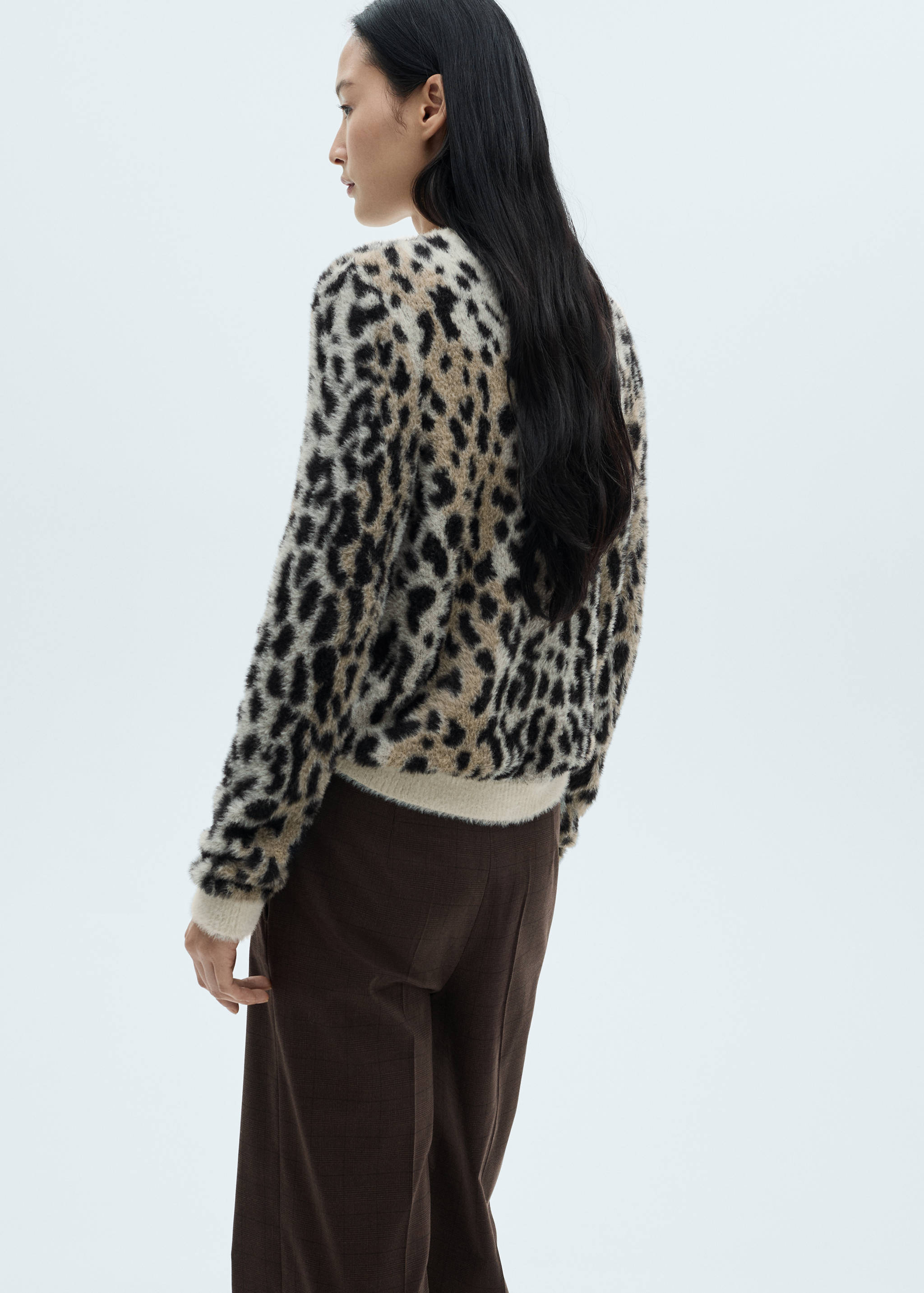 Animal print faux-fur sweater - Reverse of the article