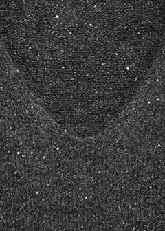 V-neck sequin sweater — Charcoal 10