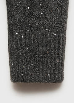 V-neck sequin sweater — Charcoal 11