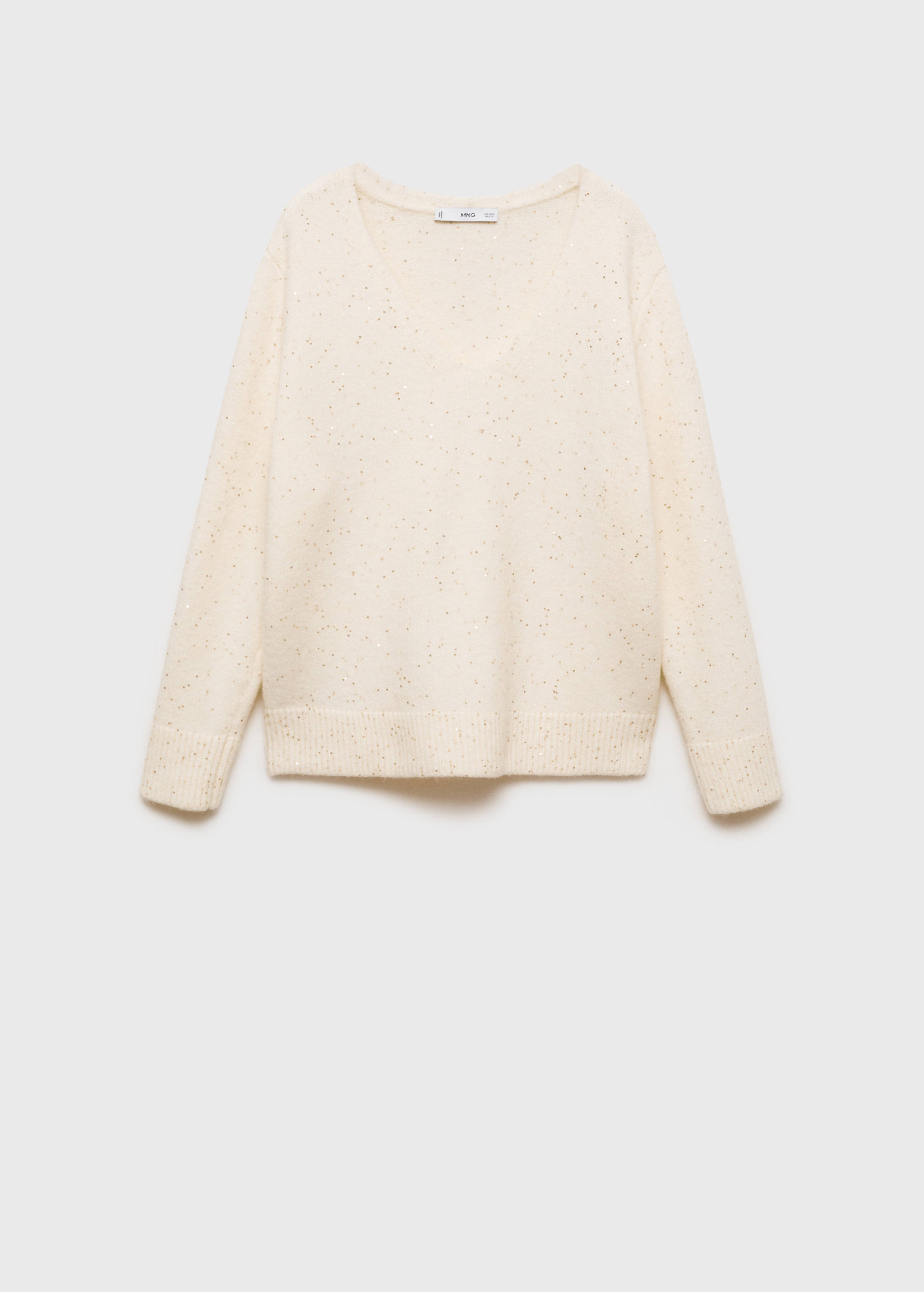 Pull-over col V paillettes - Article sans modèle