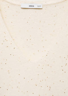 V-neck sequin sweater — Gold 6