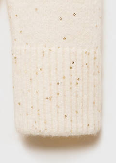 V-neck sequin sweater — Gold 7