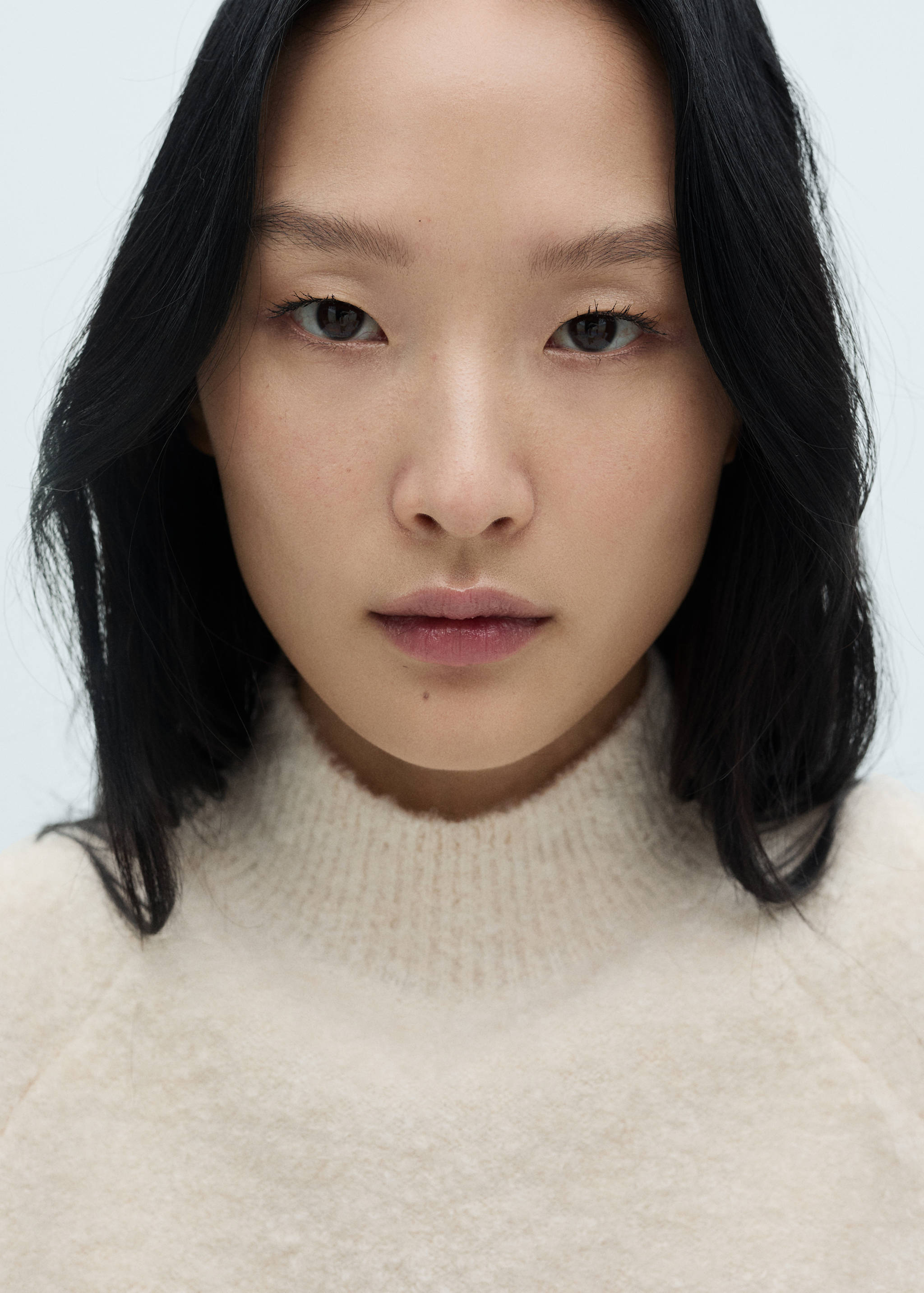 Pull-over tissu bouclette col montant - Détail de l'article 1