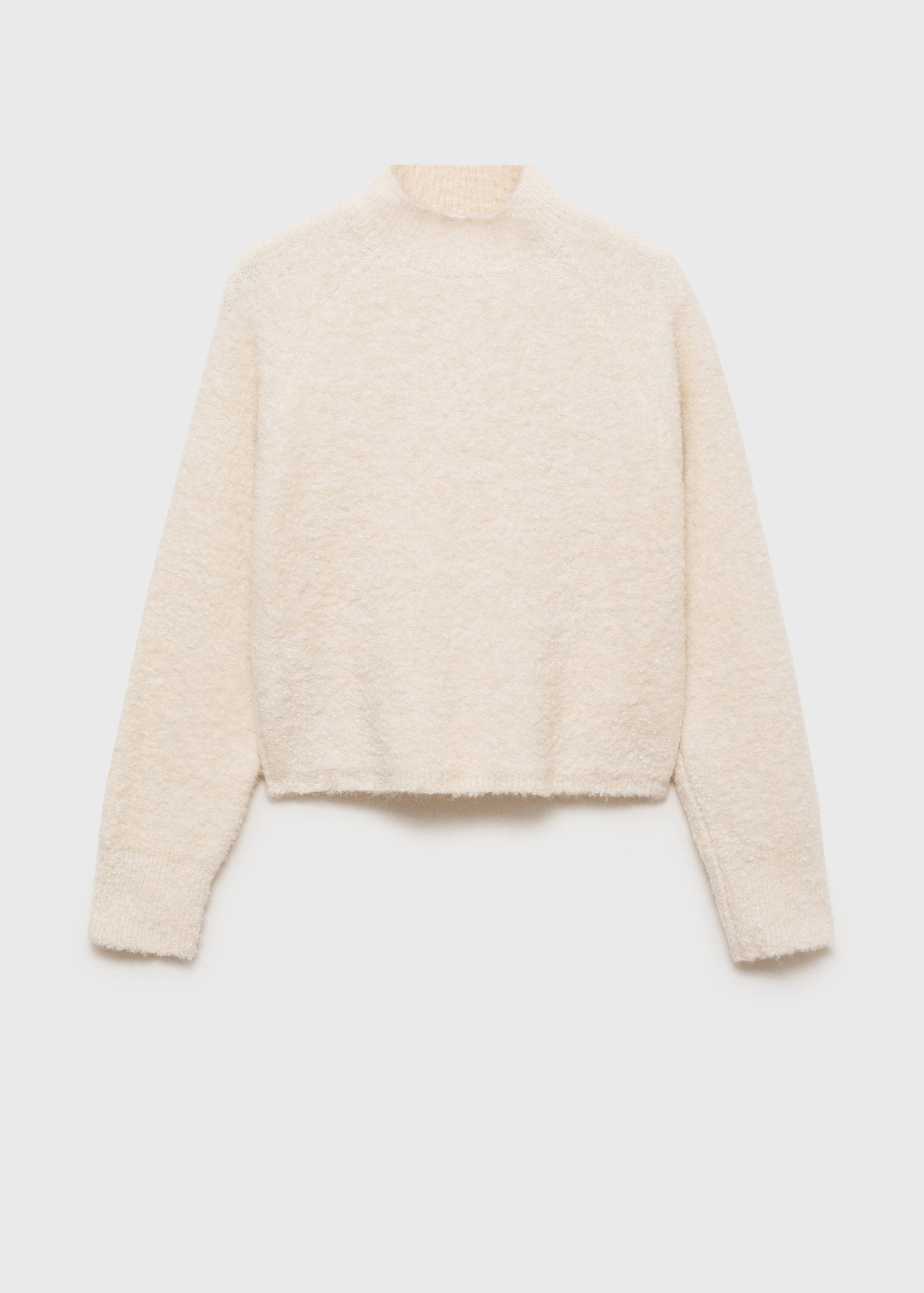 Pull-over tissu bouclette col montant - Article sans modèle