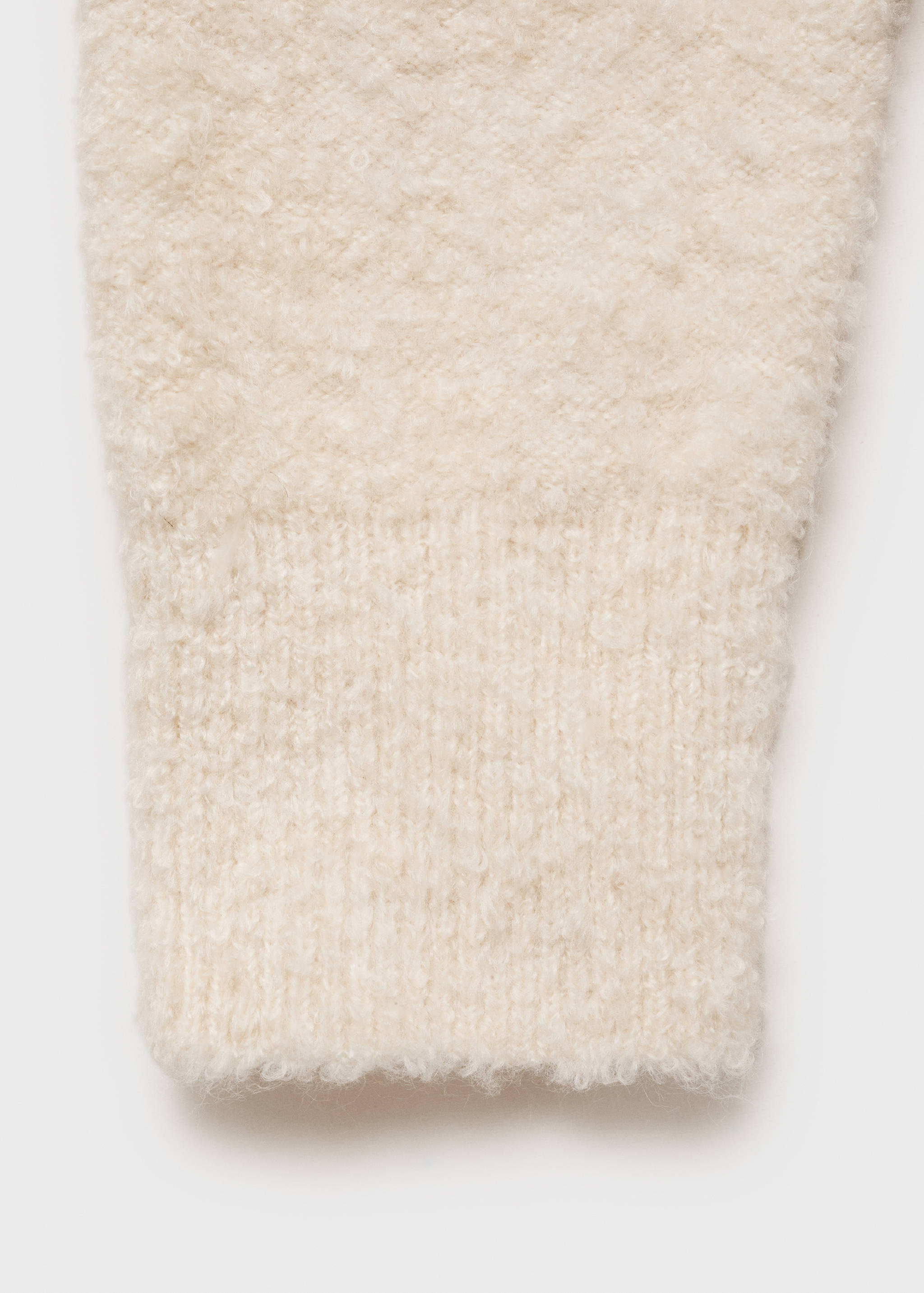 Pull-over tissu bouclette col montant - Détail de l'article 0