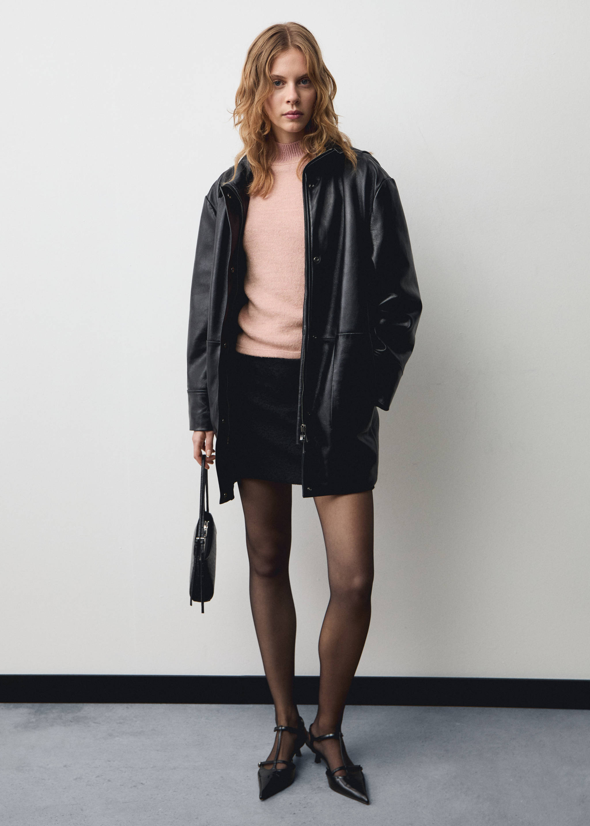 Pull-over col montant manches courtes - Plan général