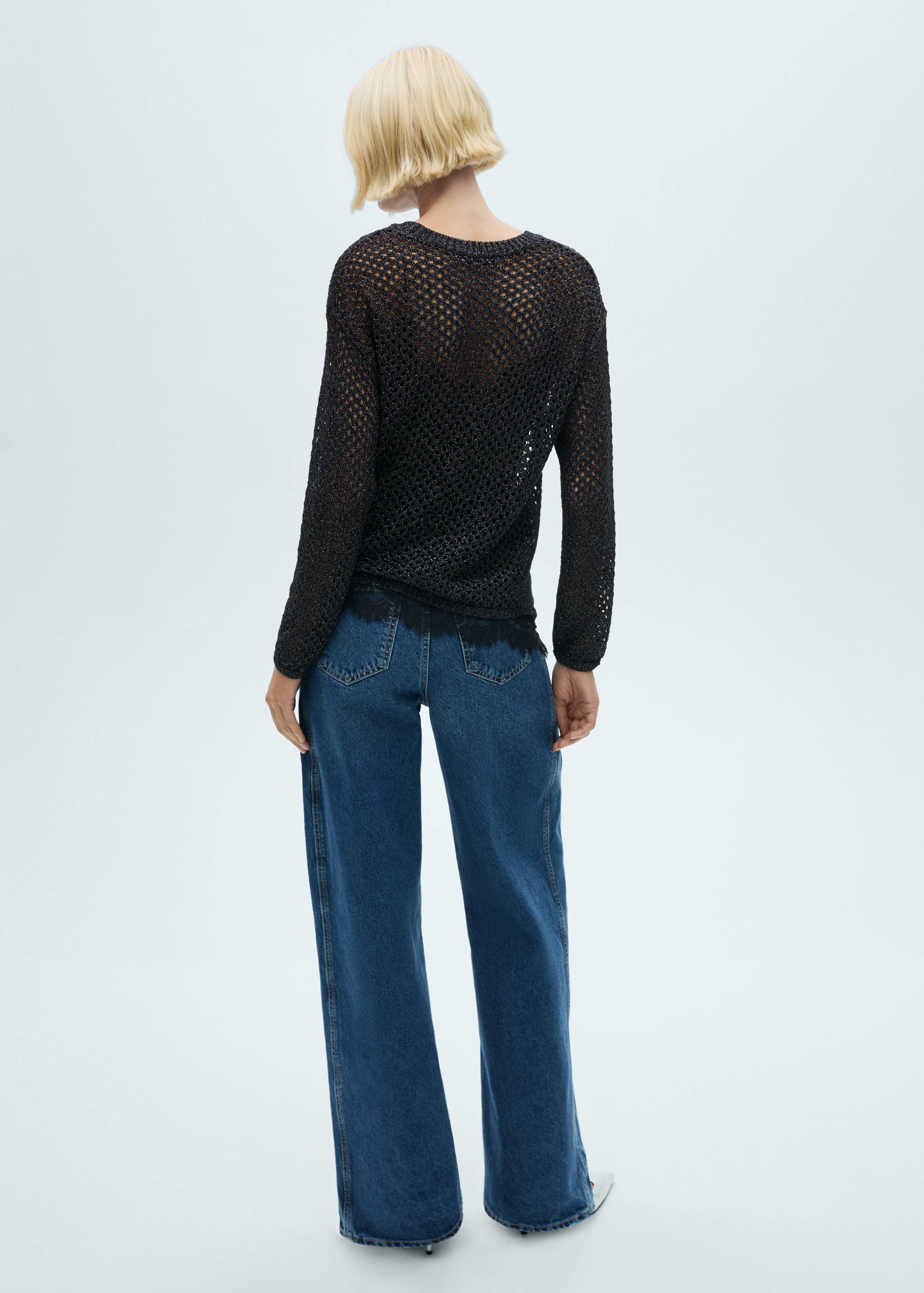 Camisola de malha rendada de lurex - Verso do artigo