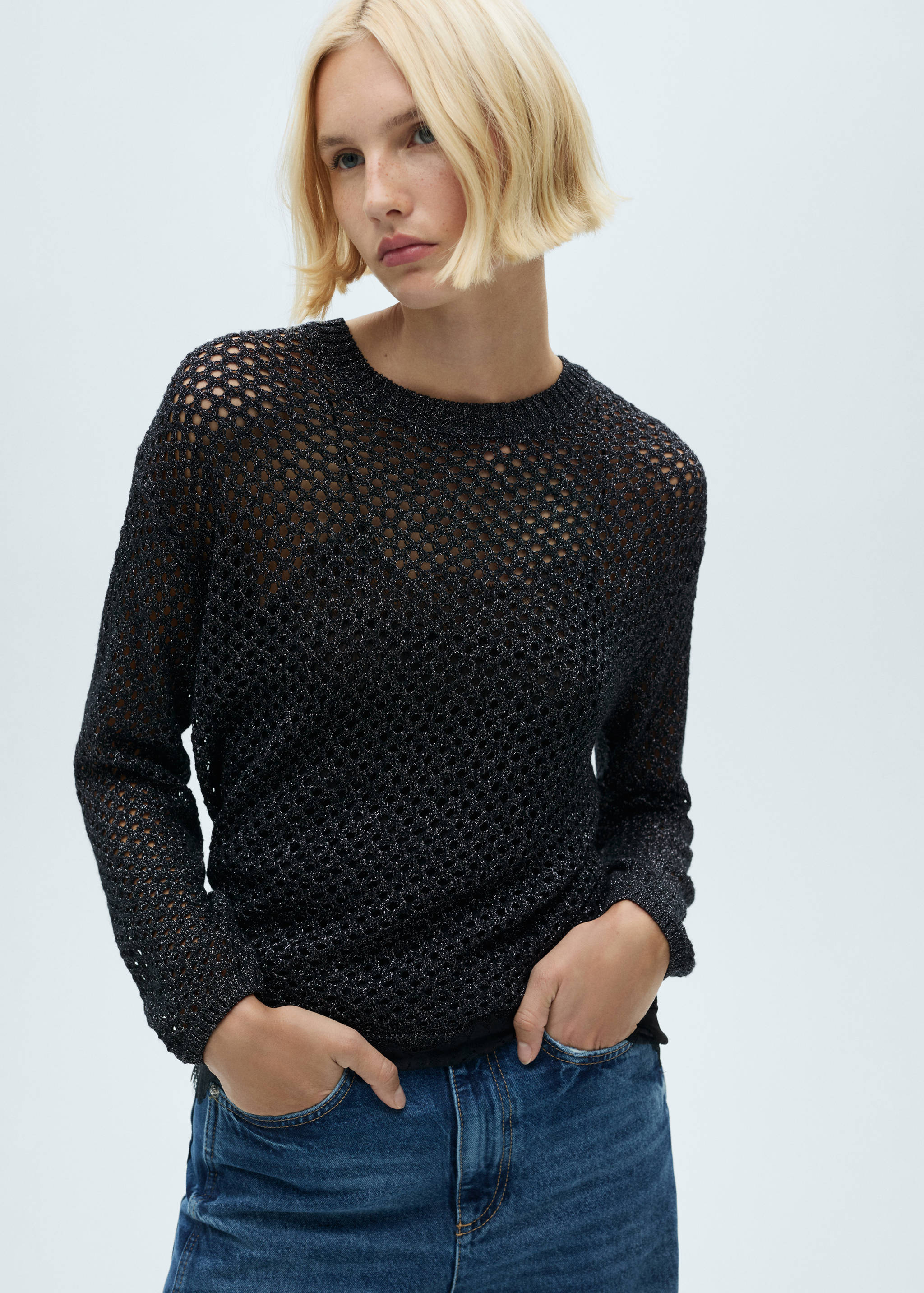 Camisola de malha rendada de lurex - Pormenor do artigo 2