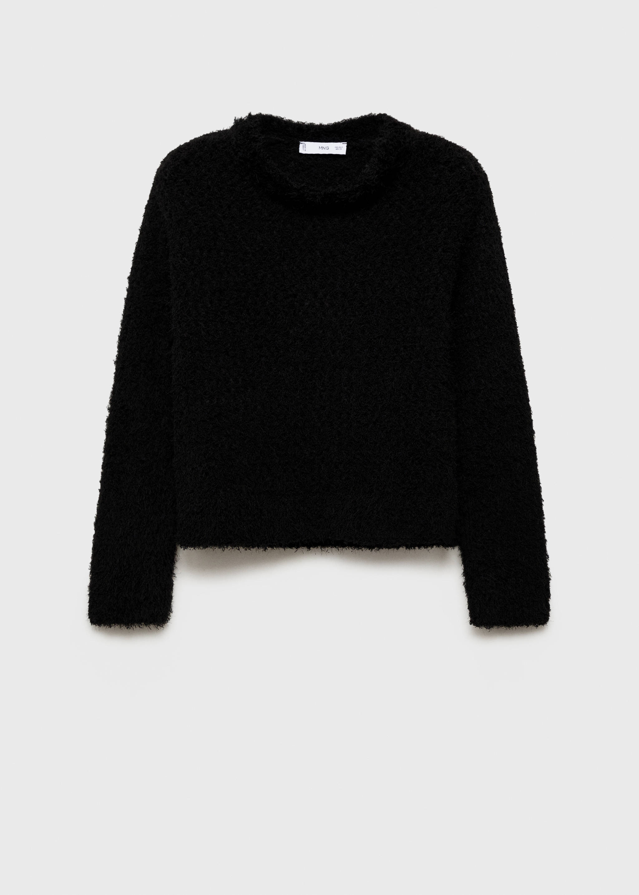 Faux-fur knitted sweater - Article without model