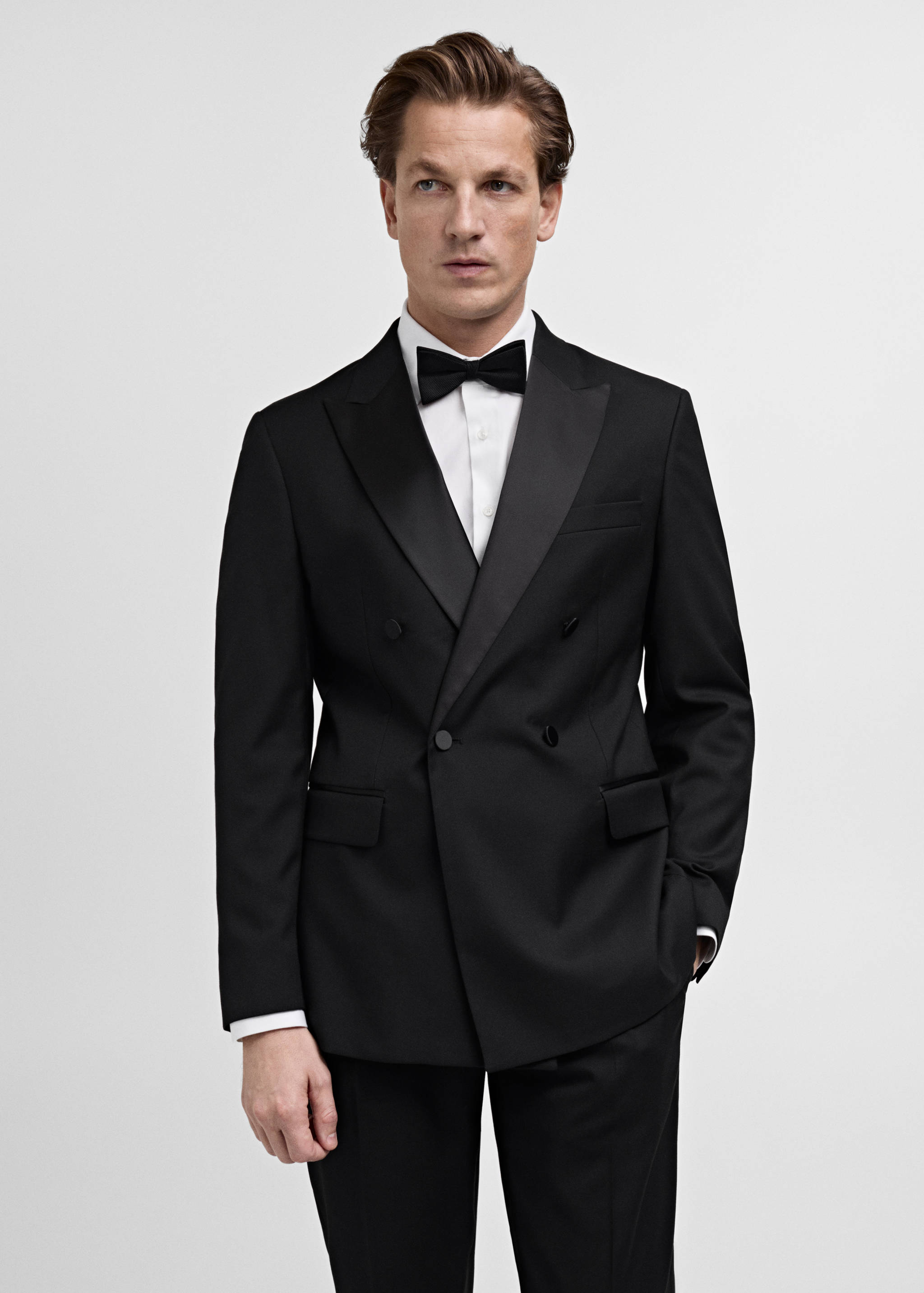 Slim-fit tuxedo jacket - Medium plane
