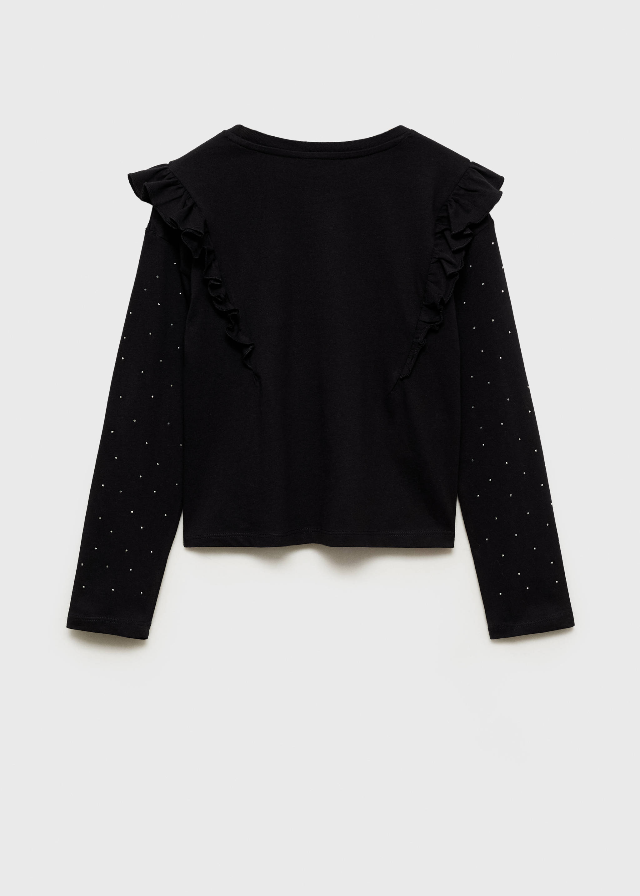 Ruffle rhinestones t-shirt - Reverse of the article