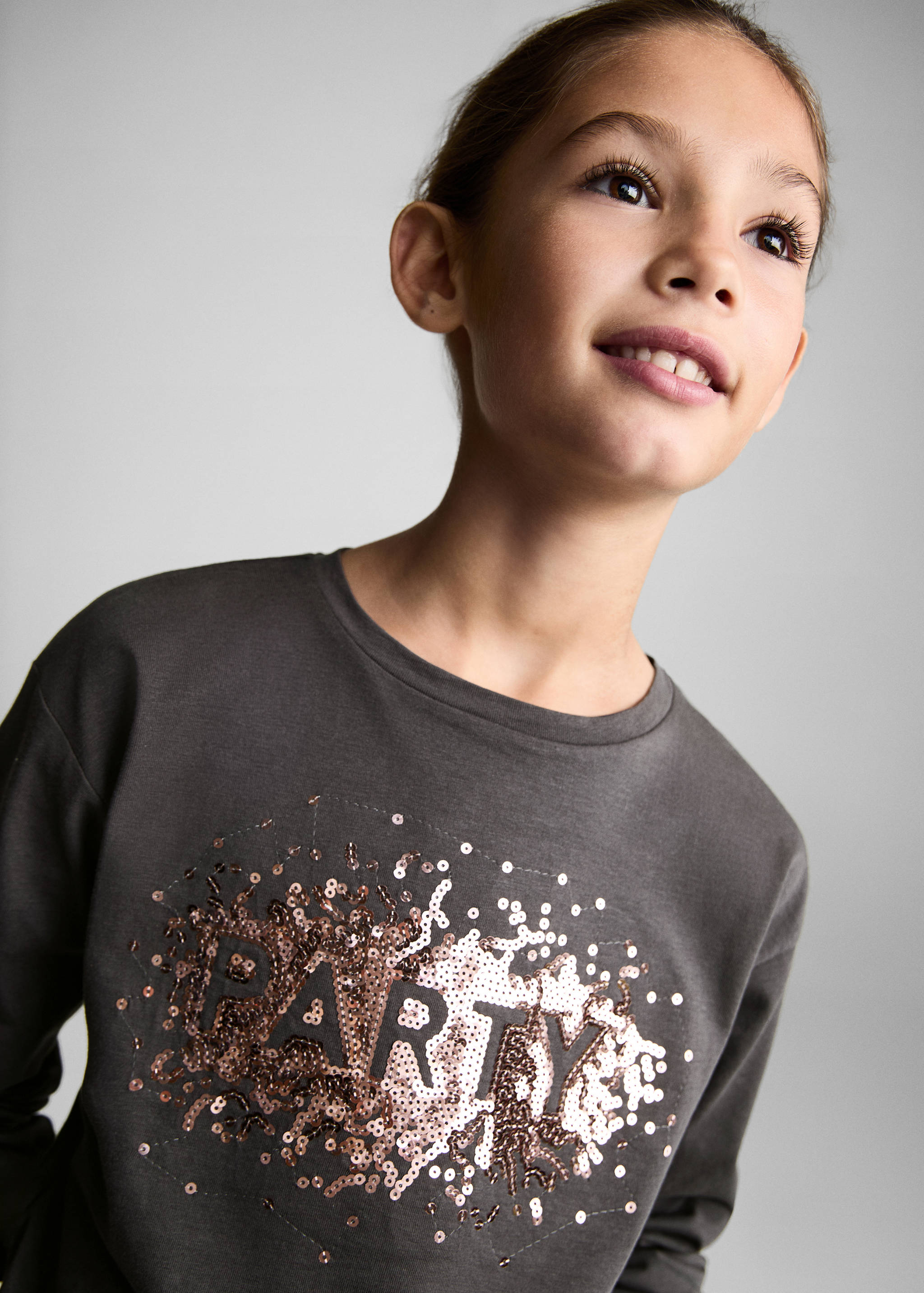 Camiseta estampada lentejuelas - Detalle del artículo 1