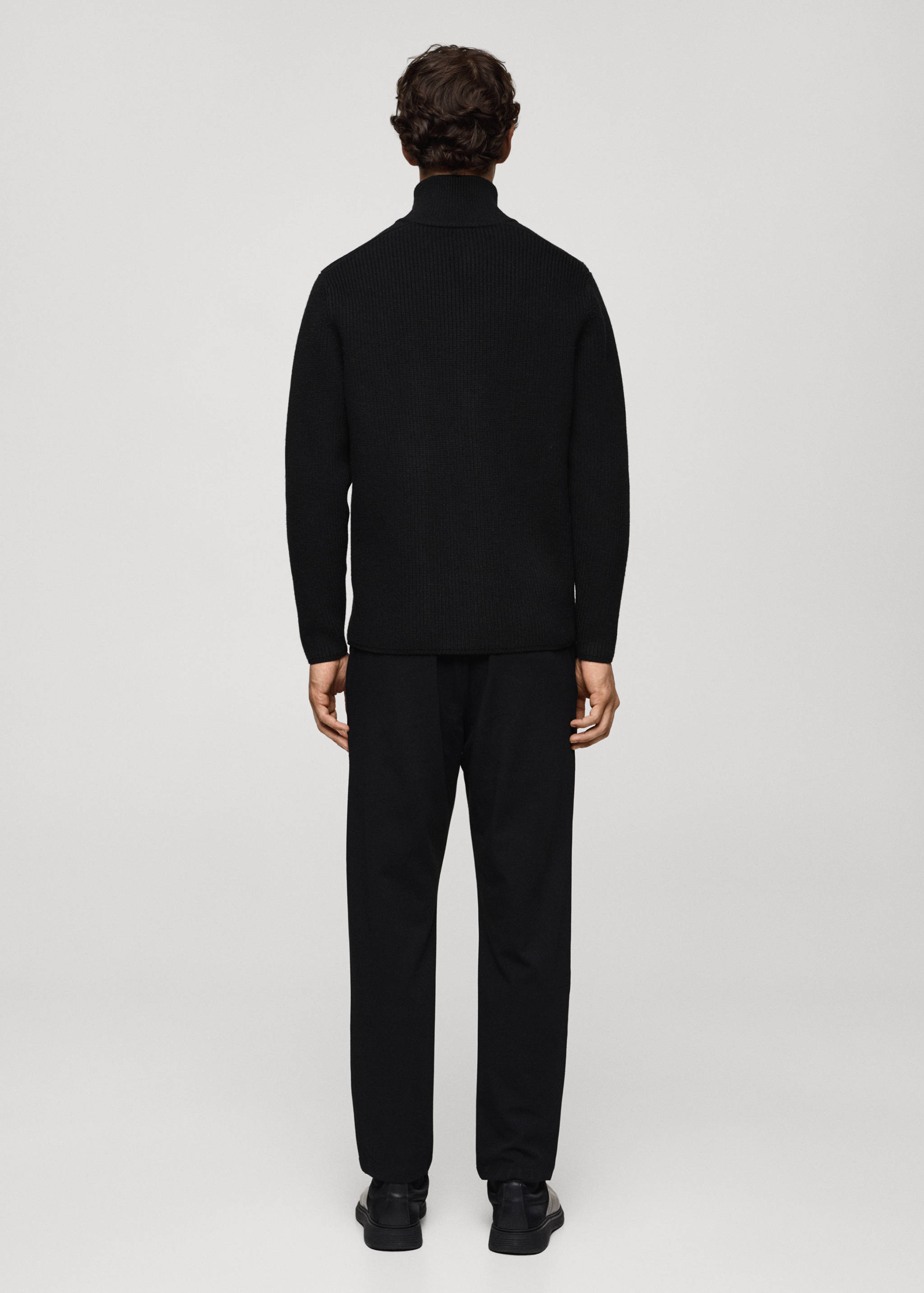 Coolmax® breathable wool-blend sweater with zip - Reverse of the article