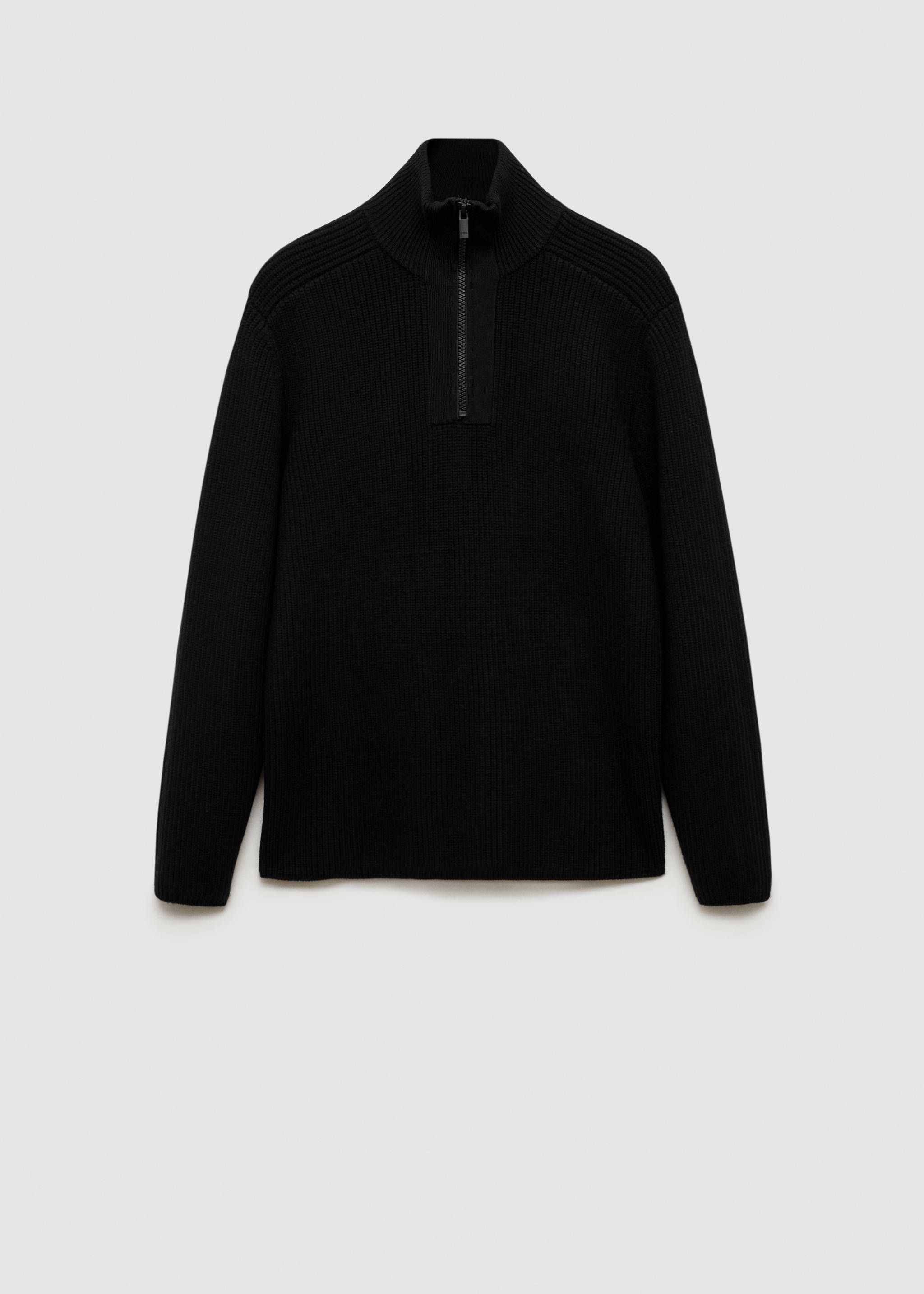 Coolmax® breathable wool-blend sweater with zip - Article without model