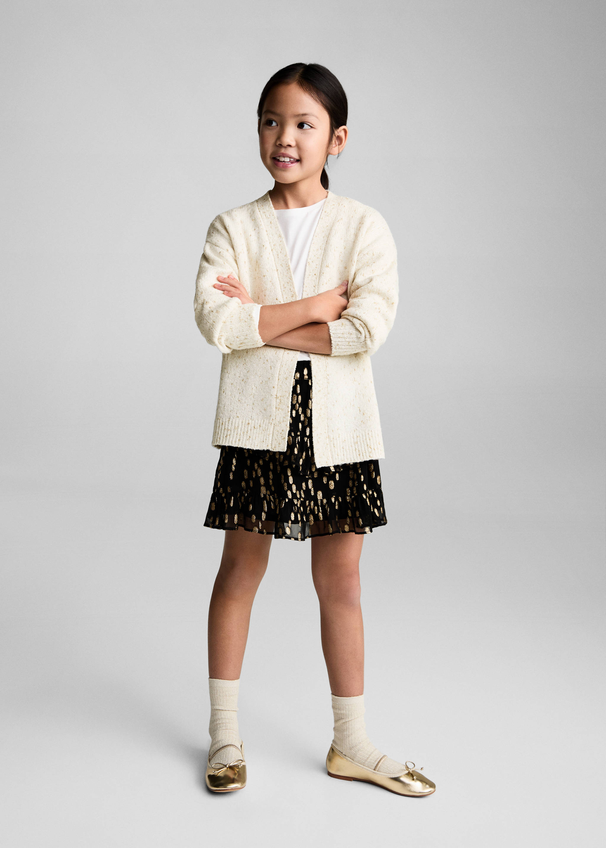 Metallic detail cardigan - General plane