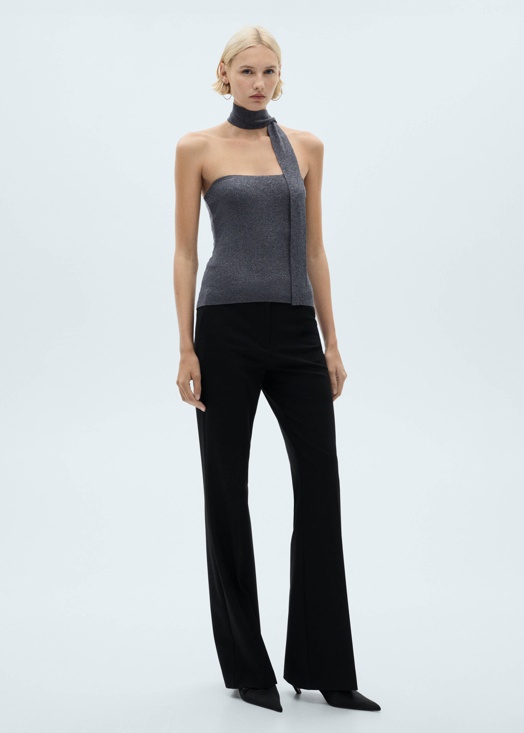 Lurex top with bow - General plane