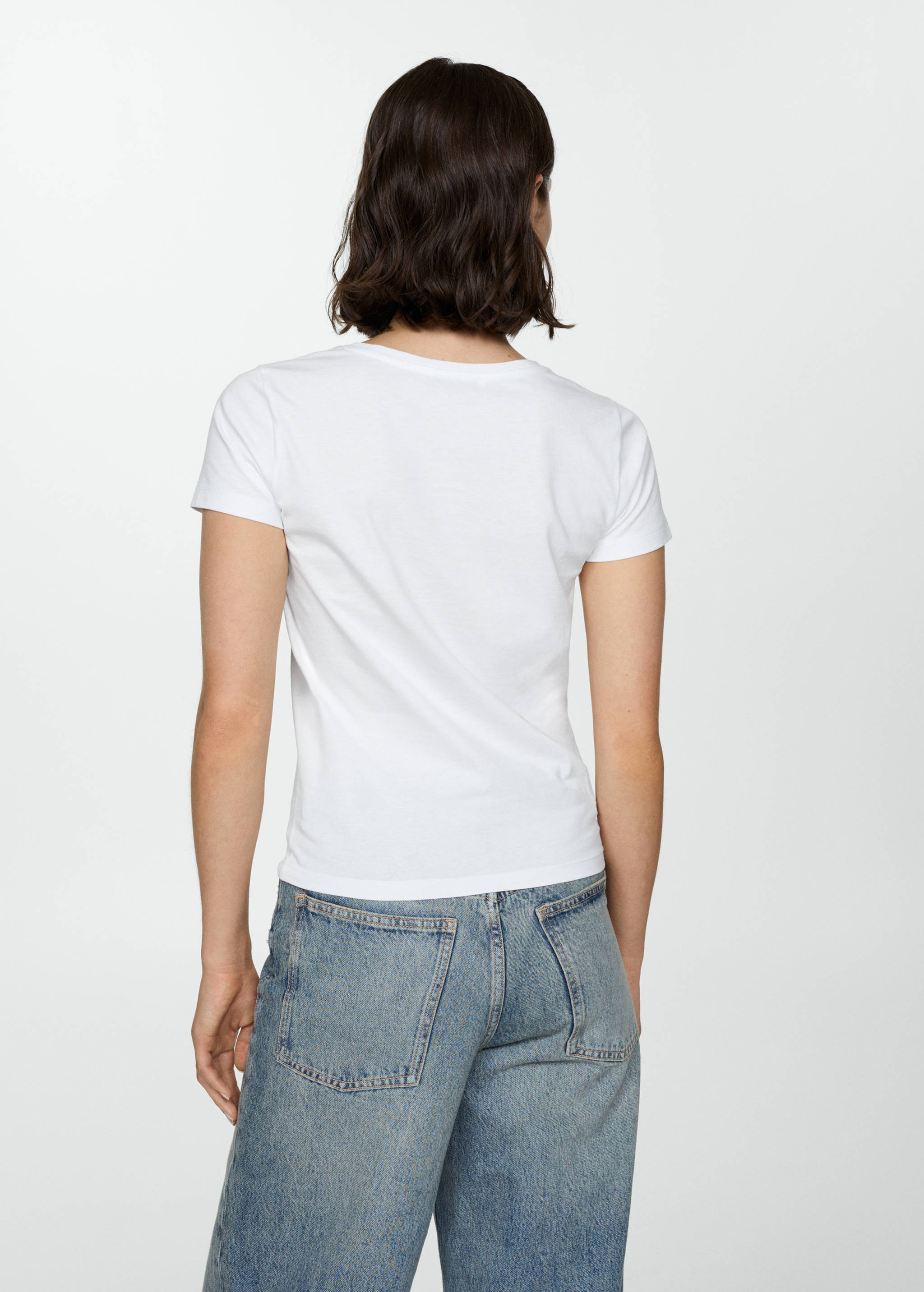 T-Shirt mit Metallic-Logo - Rückseite des Artikels