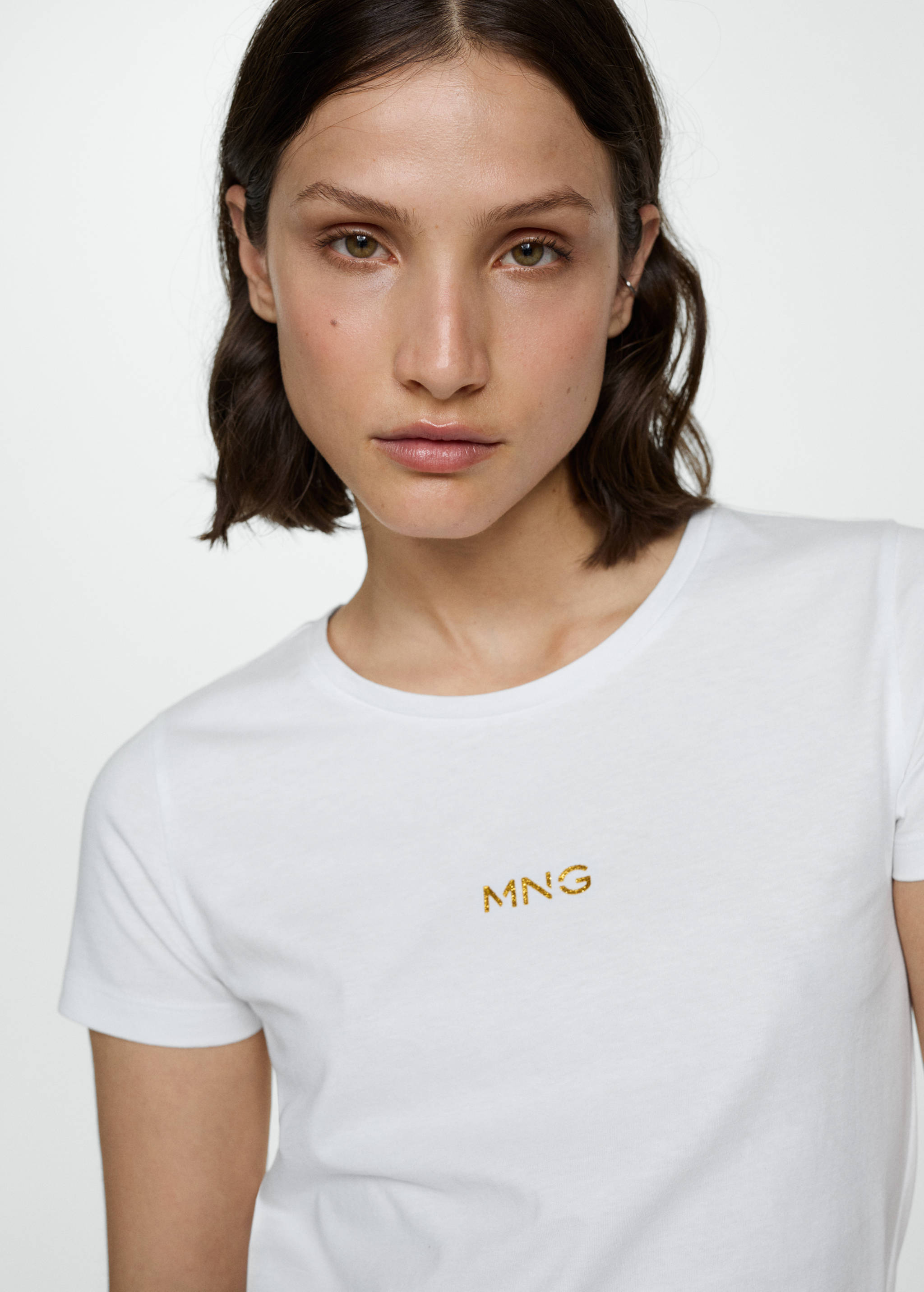 T-Shirt mit Metallic-Logo - Detail des Artikels 1
