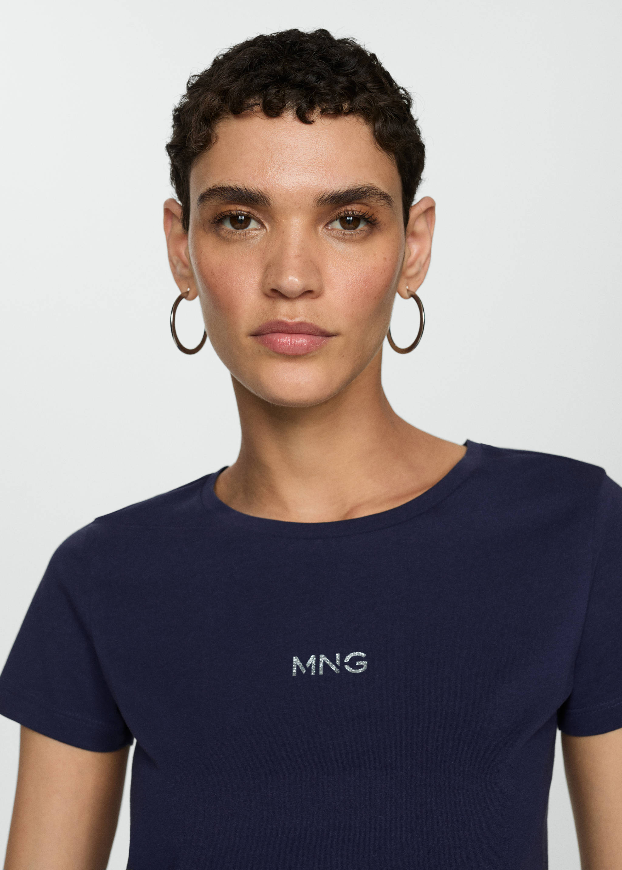 T-Shirt mit Metallic-Logo - Detail des Artikels 1