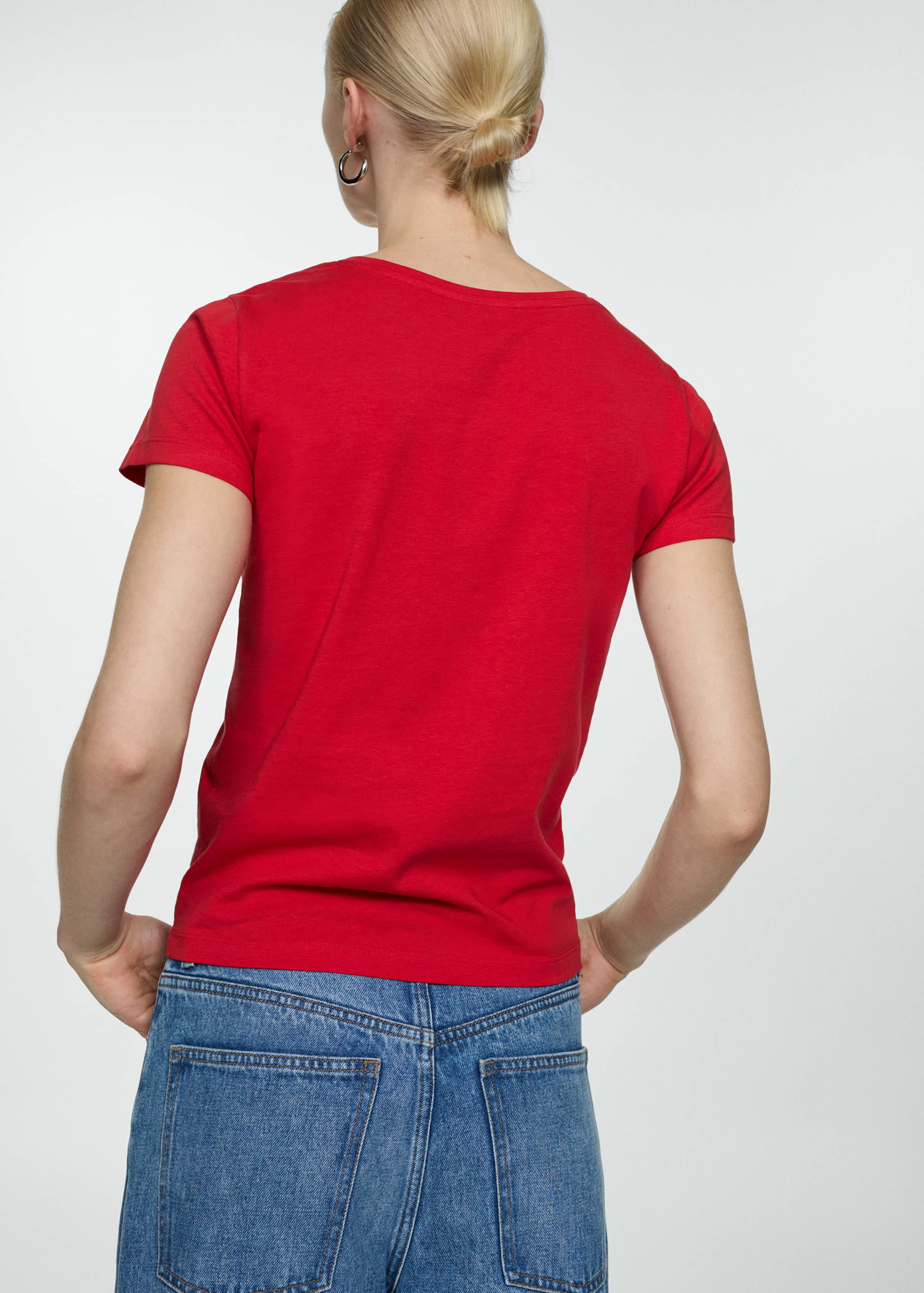 T-Shirt mit Metallic-Logo - Rückseite des Artikels