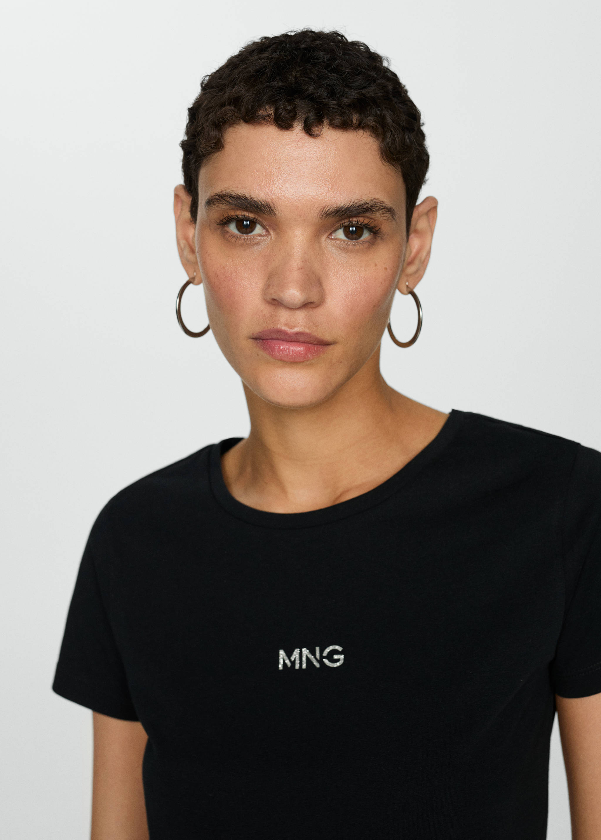 T-Shirt mit Metallic-Logo - Detail des Artikels 1