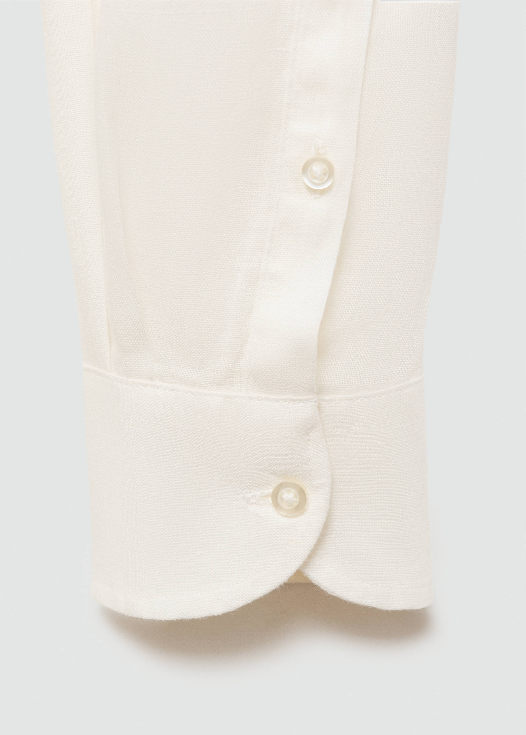 100% linen Mao collar shirt - Details of the article 0