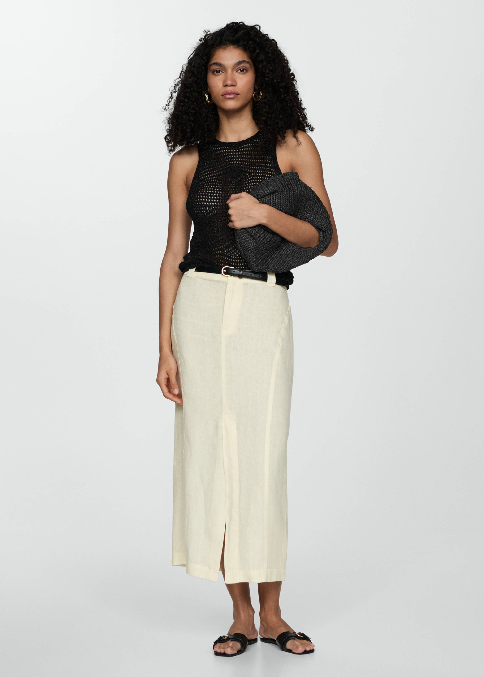 Top Lurex maille ajourée - Plan général