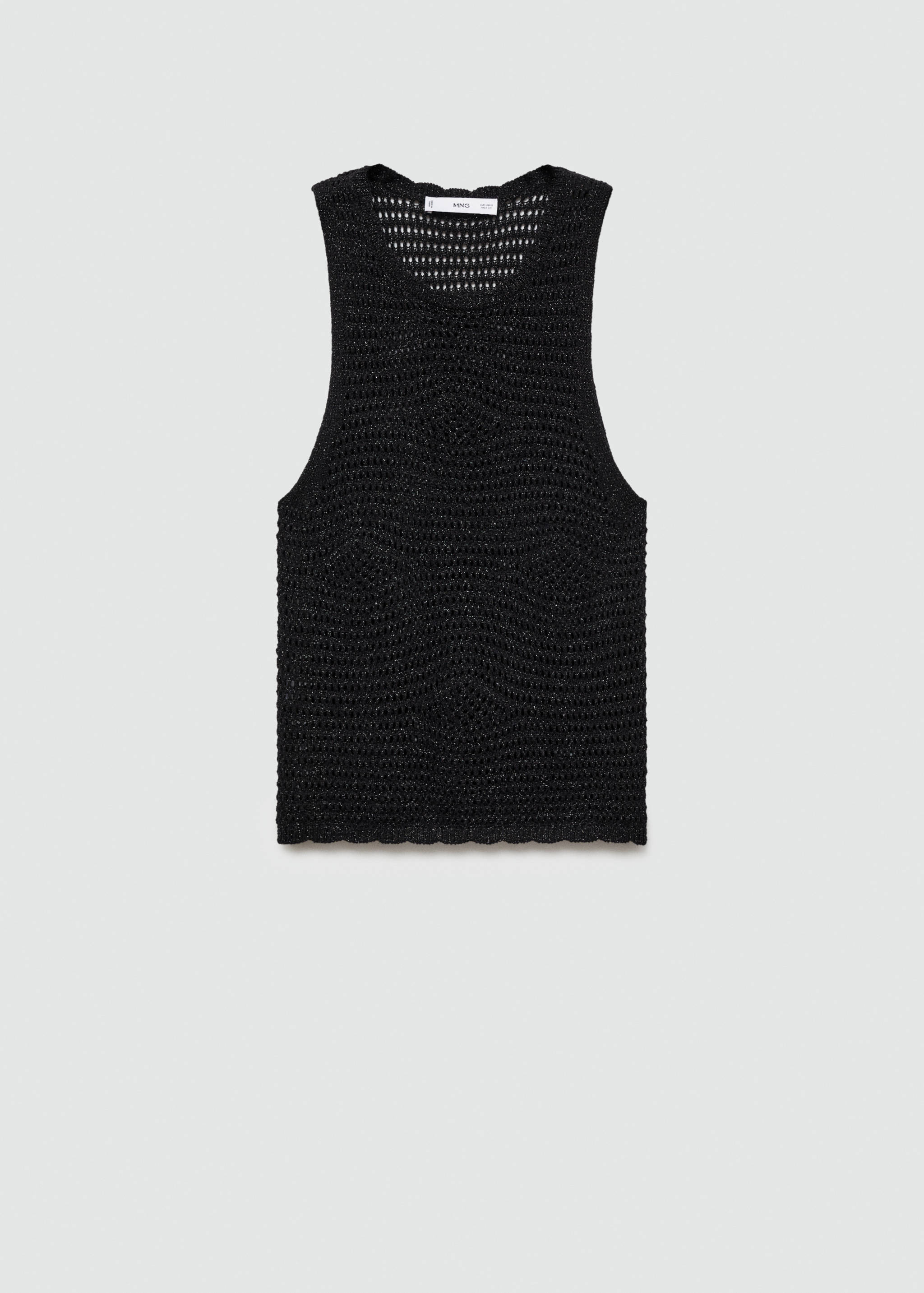 Top Lurex maille ajourée - Article sans modèle