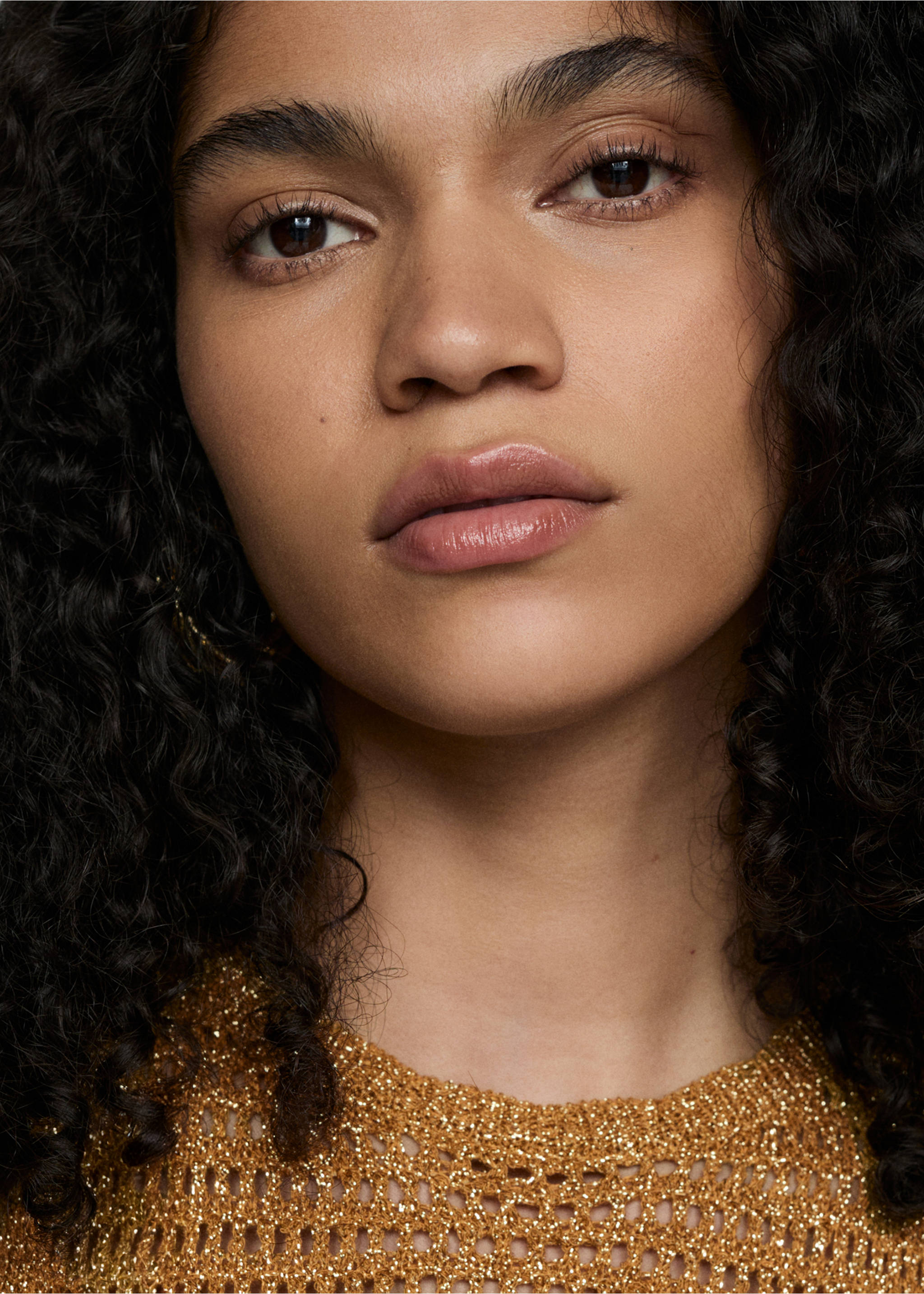 Top Lurex maille ajourée - Détail de l'article 1, Or. Ref: 77020344-00.