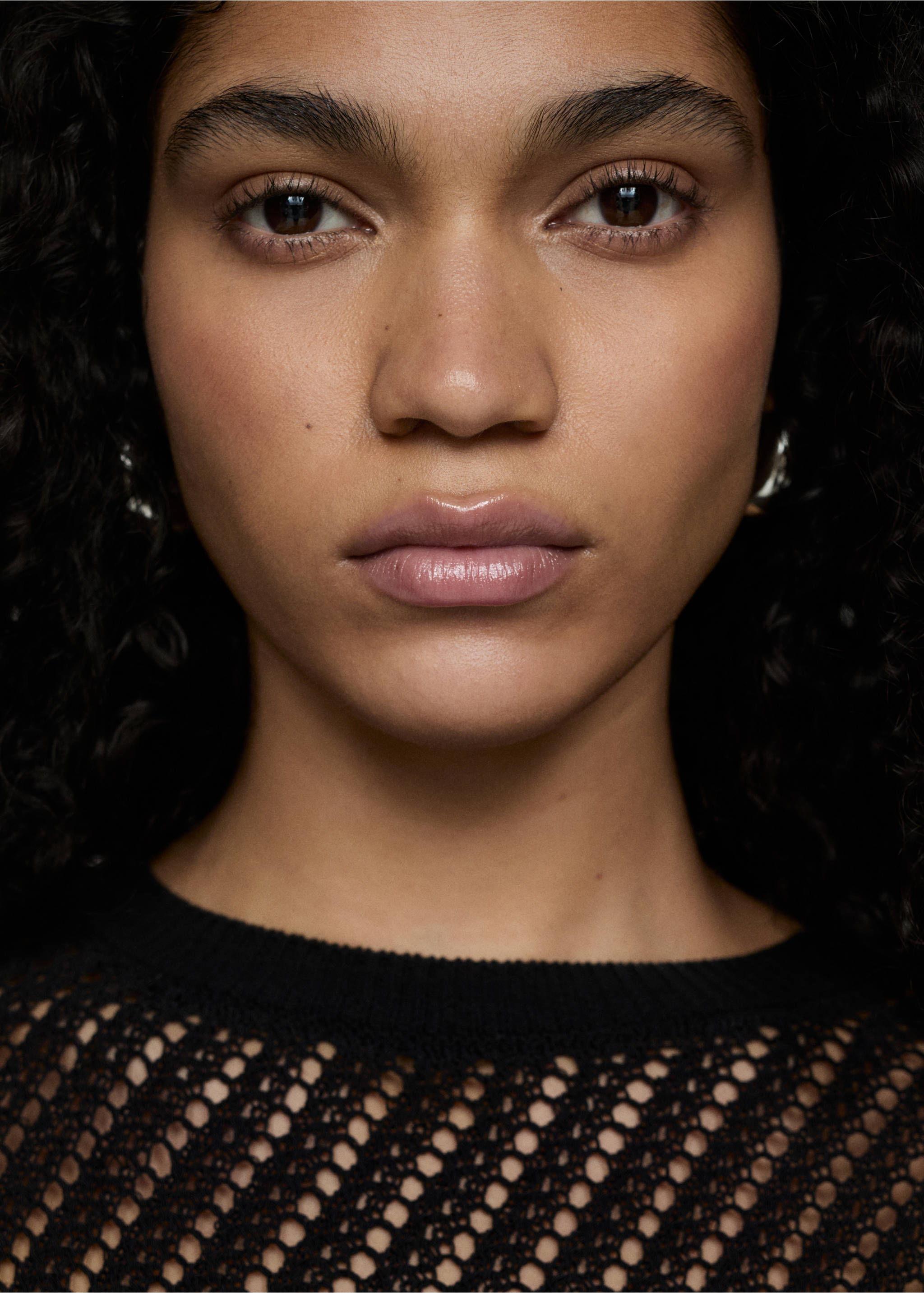 Pull-over crochet manches courtes - Détail de l'article 1, Noir. Ref: 77020345-00.