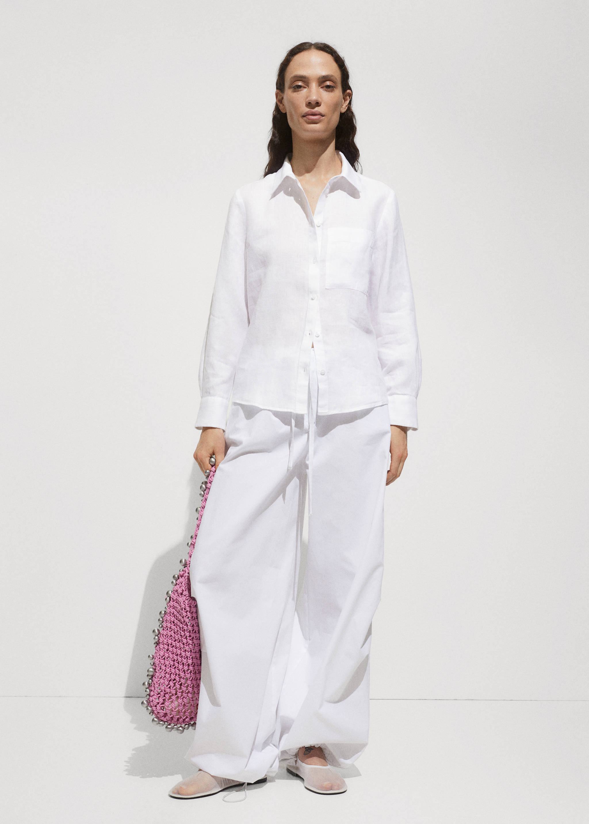 Pocket linen shirt - General plane